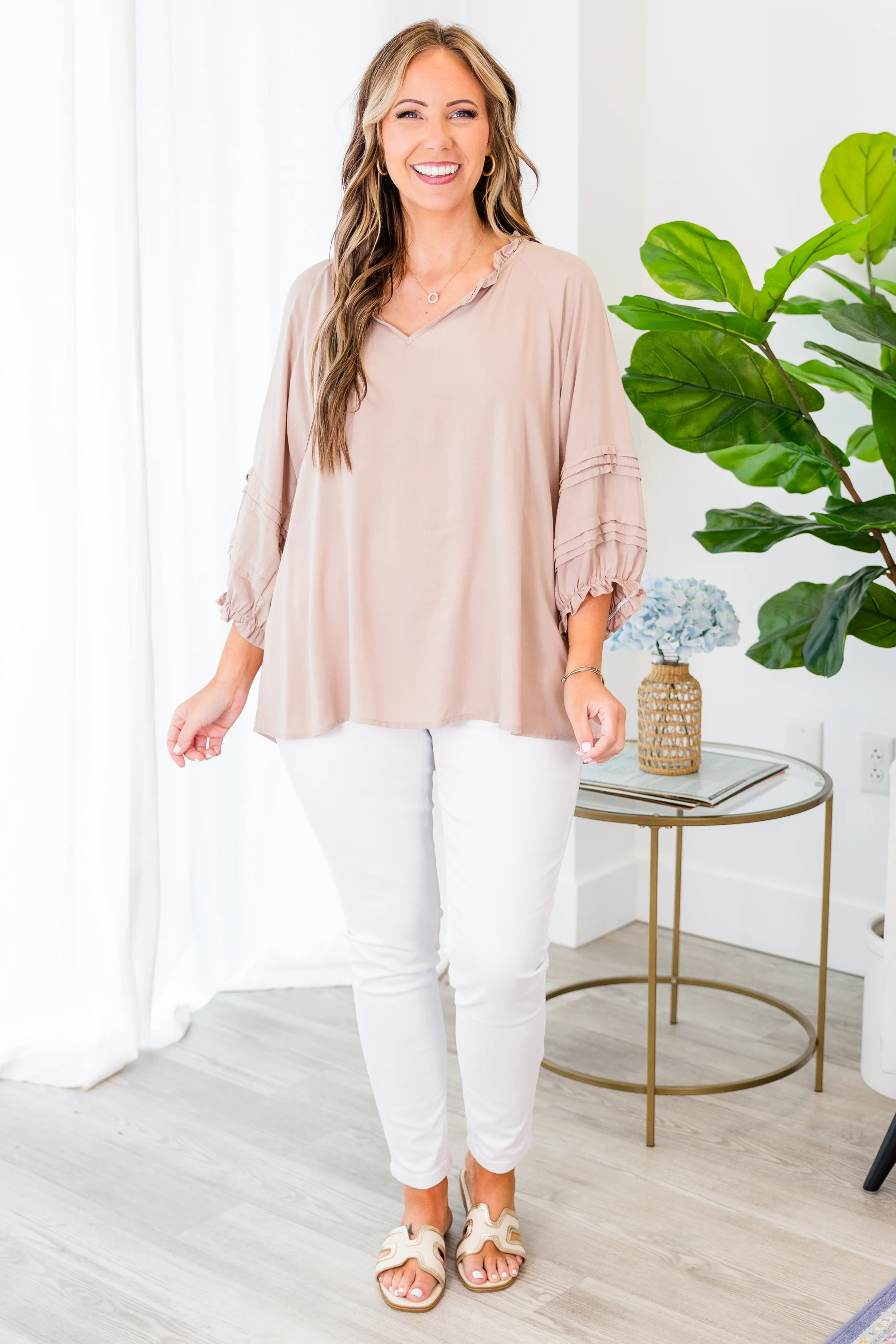 Almost Ready Top, Taupe - Giverhouse