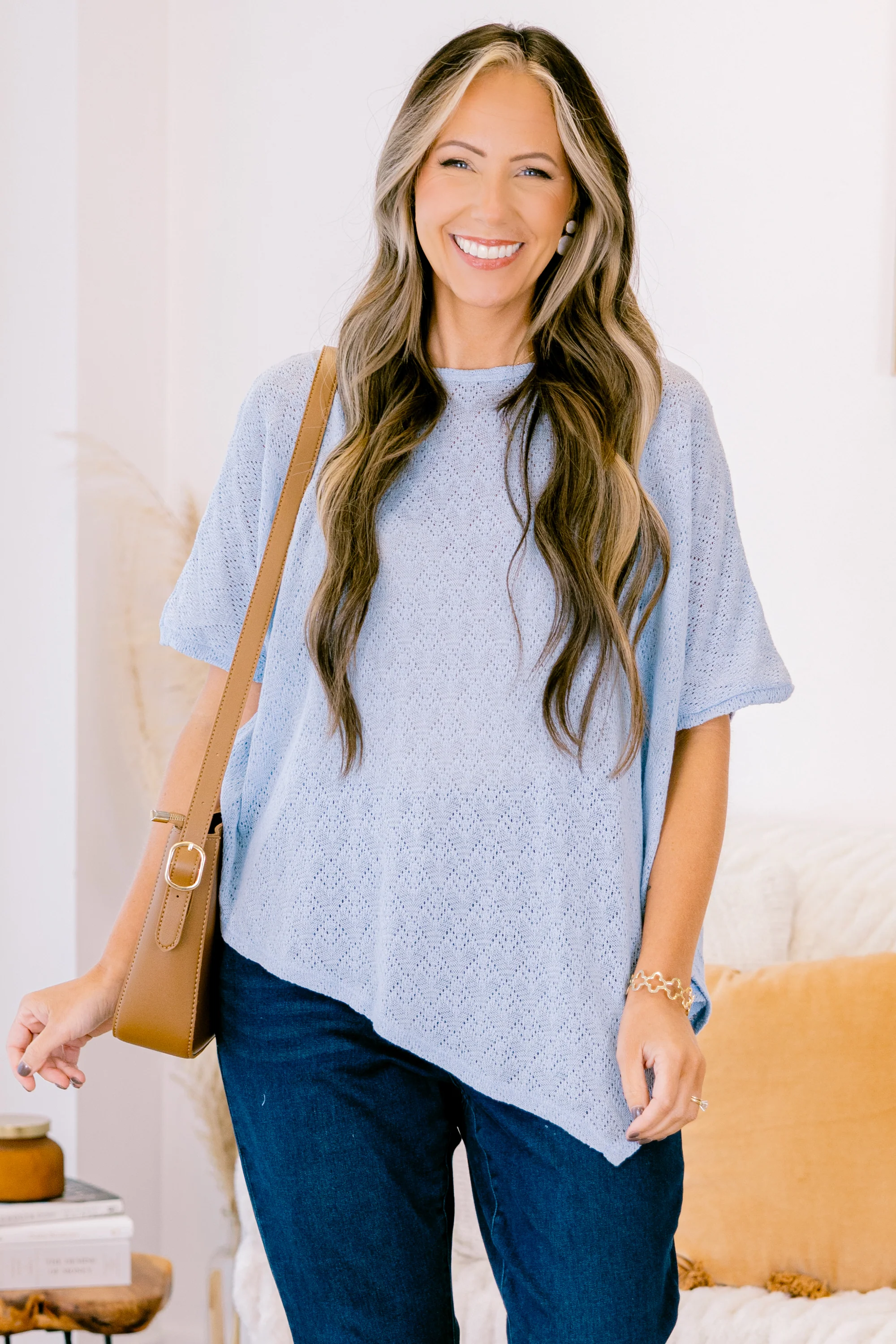 Listen To The Songs Top, Light Blue - Giverhouse