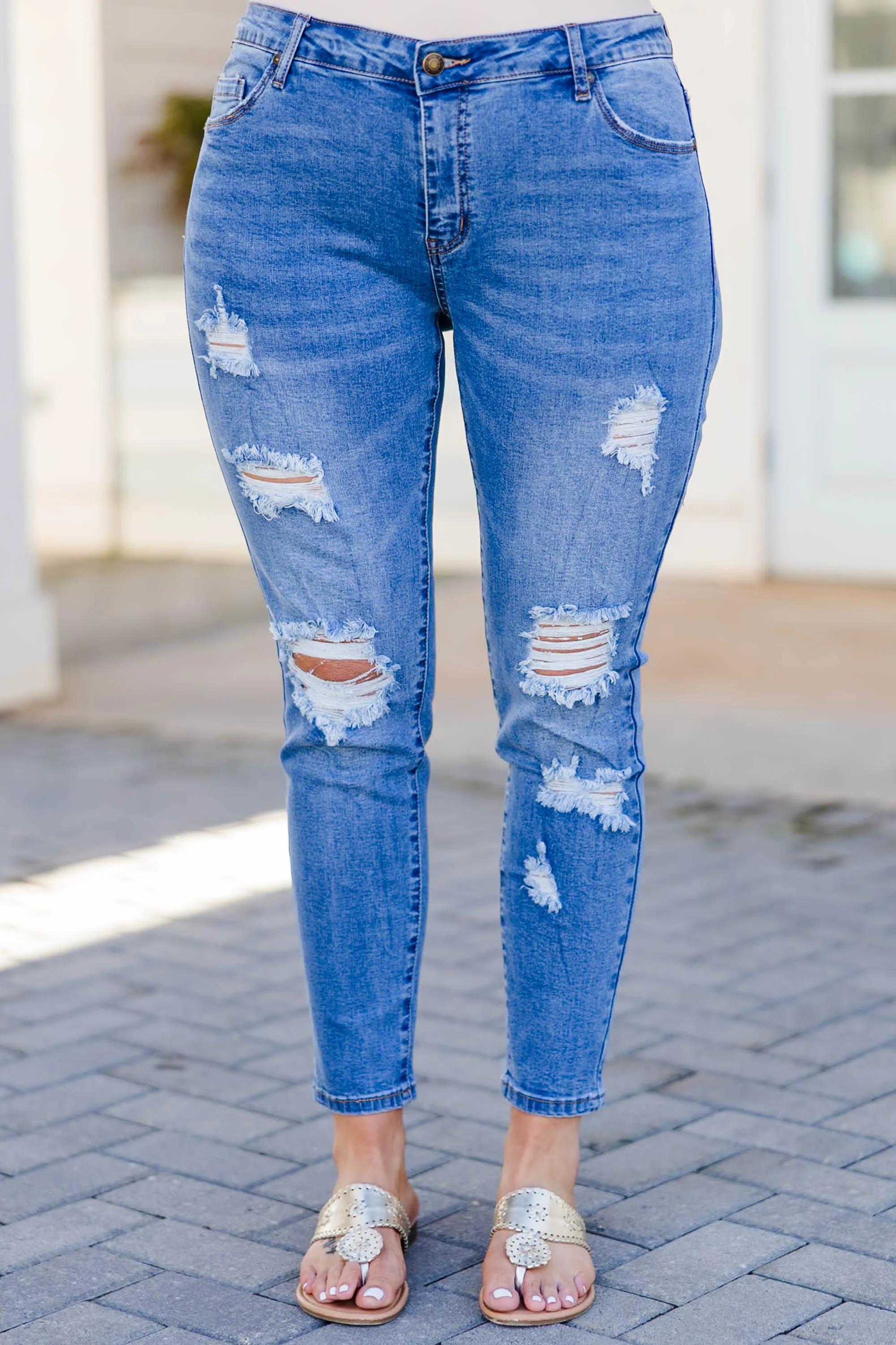 Trying To Go Jeans, Medium Wash - Giverhouse