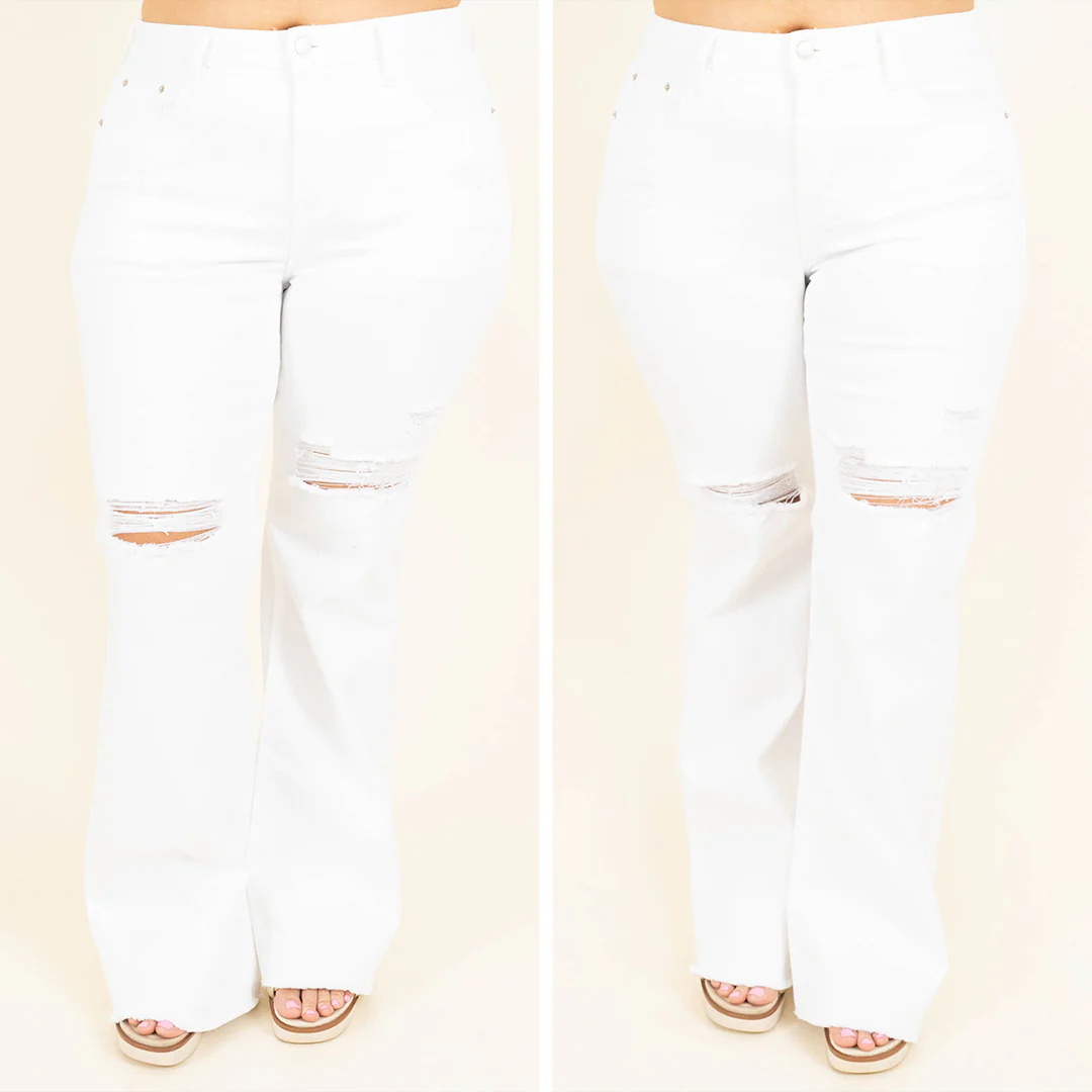 Snazzy Summer Jeans, White - Giverhouse