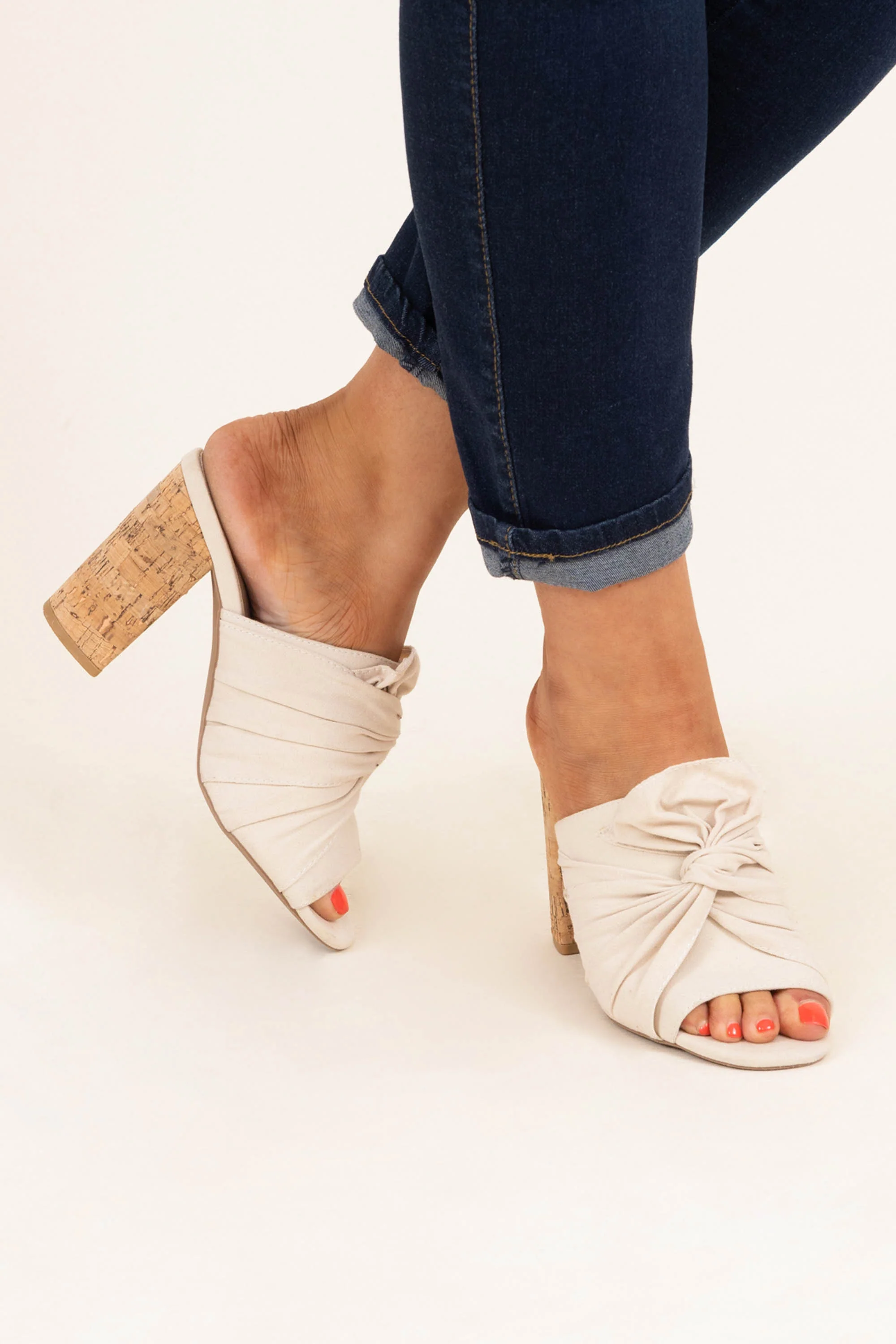 Grand Entrance Mules, Stone - Giverhouse