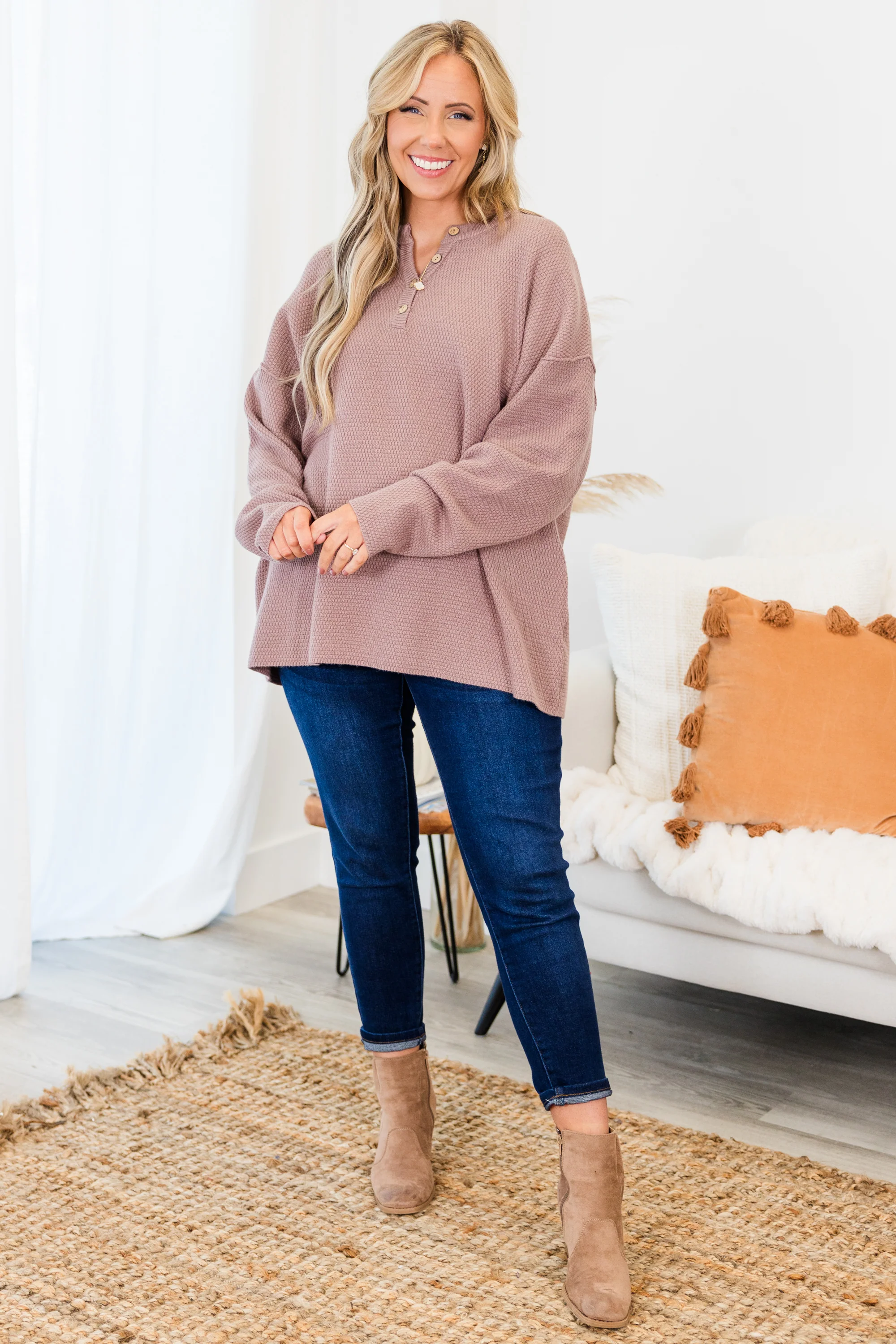 Please Take Me With You Sweater, Taupe - Giverhouse