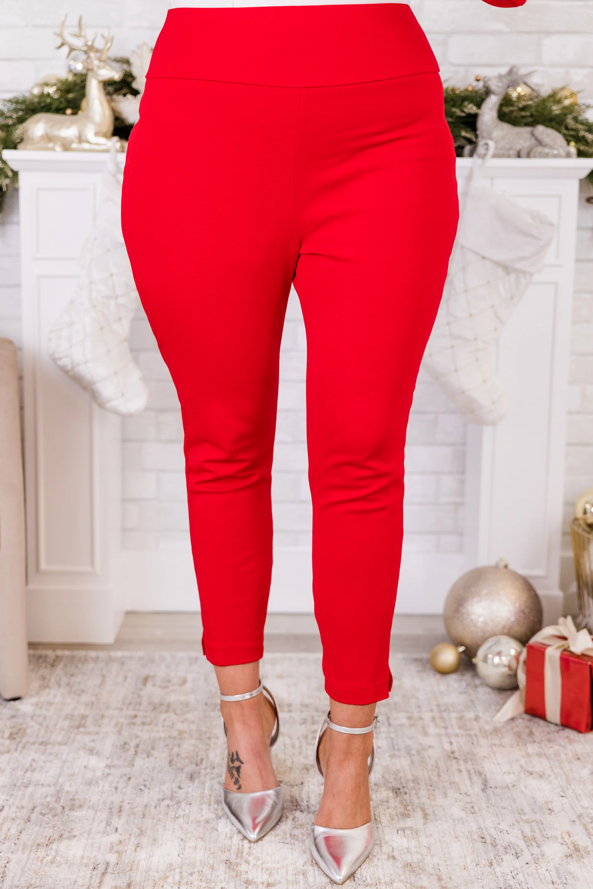 Strut Your Style Pants, Red - Giverhouse