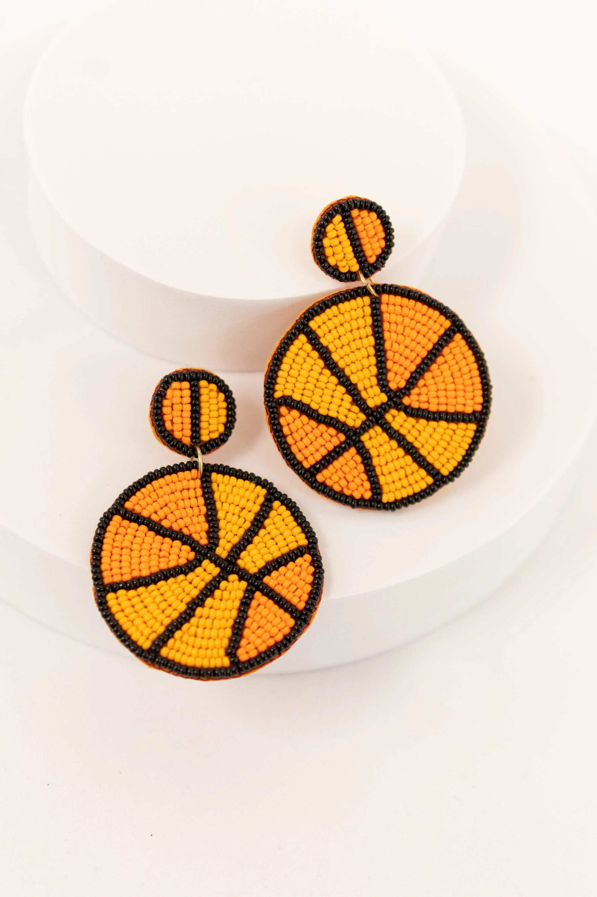 On The Court Earrings, Orange - Giverhouse