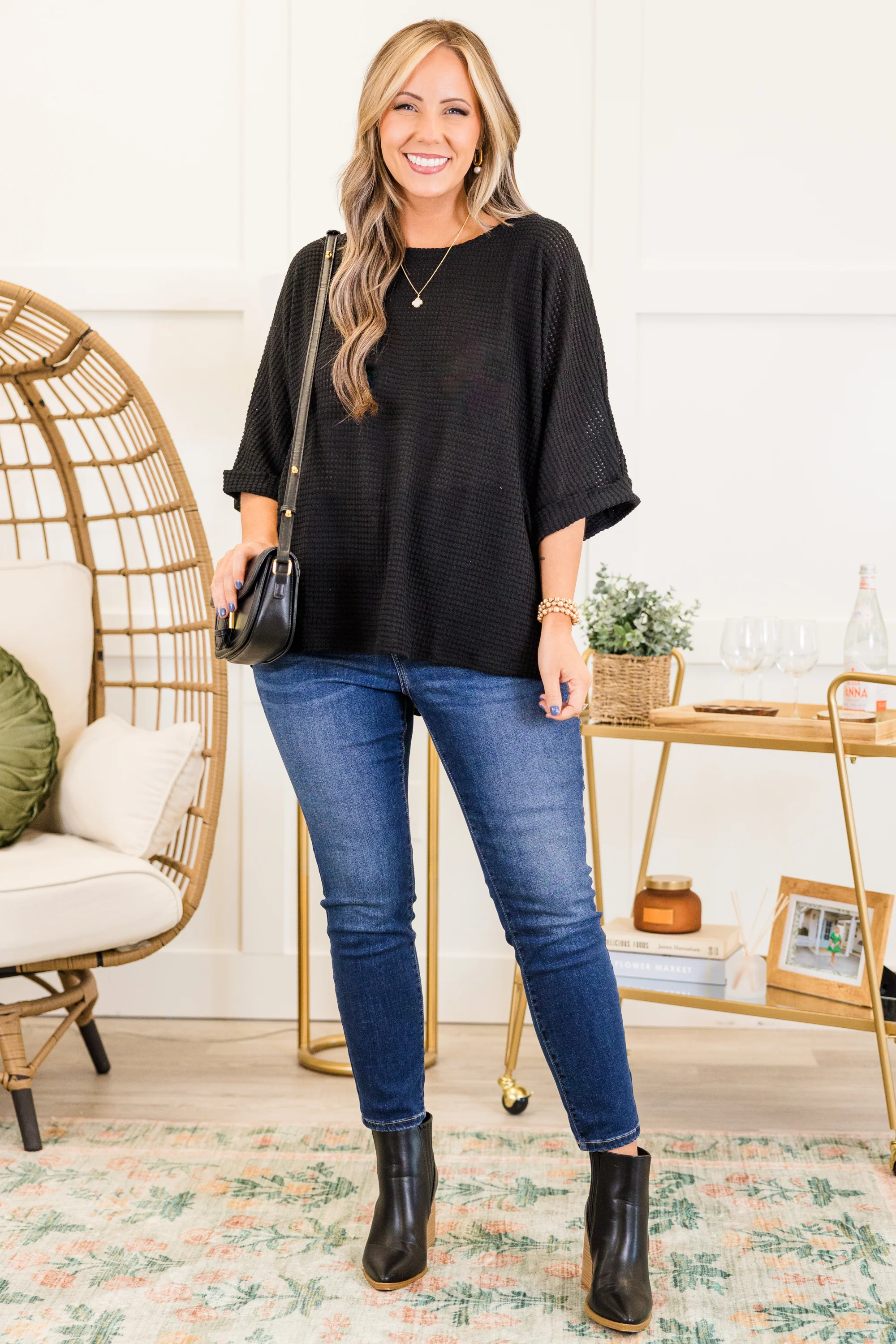 Hurry Along Top, Black - Giverhouse