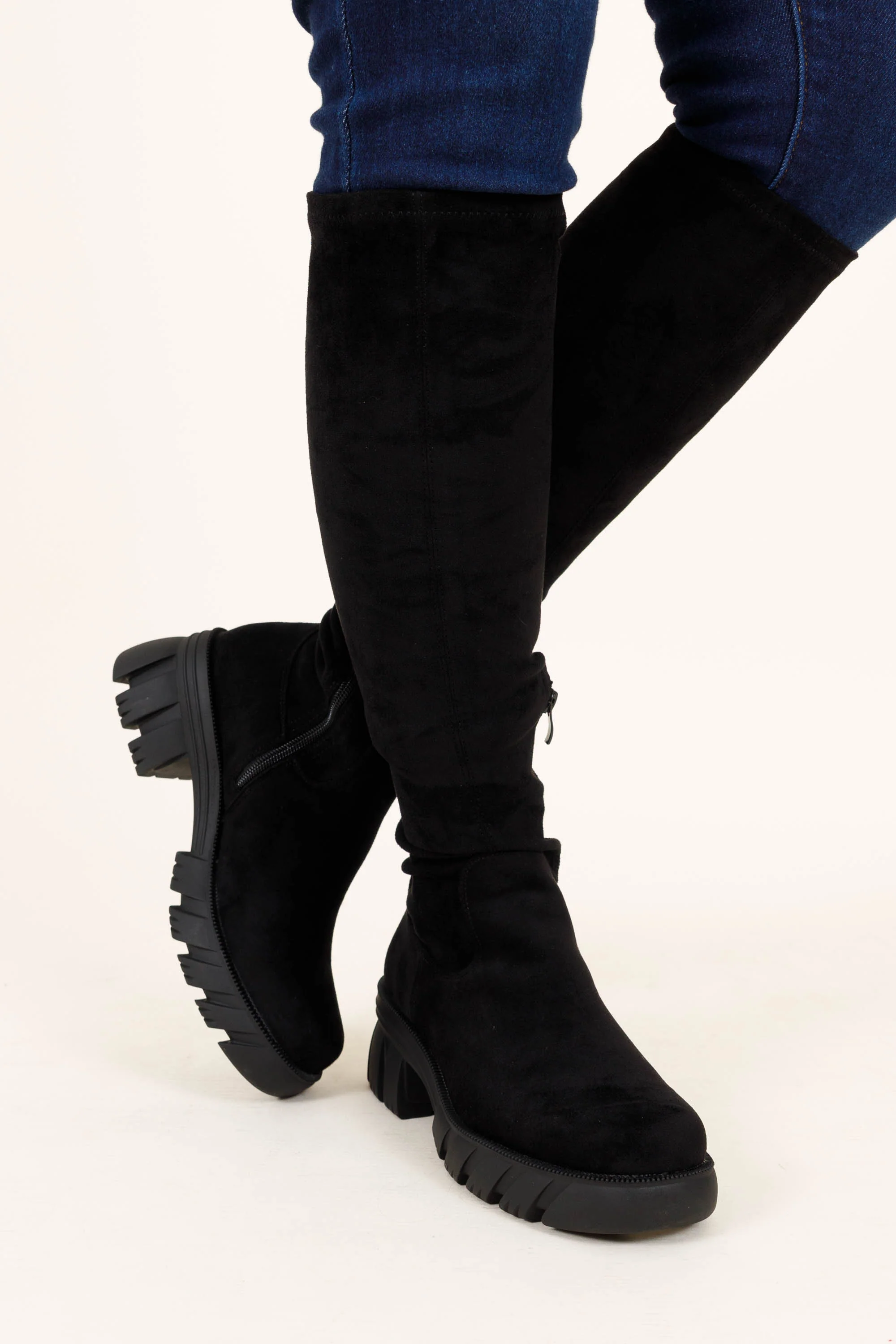 Kickin' Rocks Wide Calf Boots, Black - Giverhouse