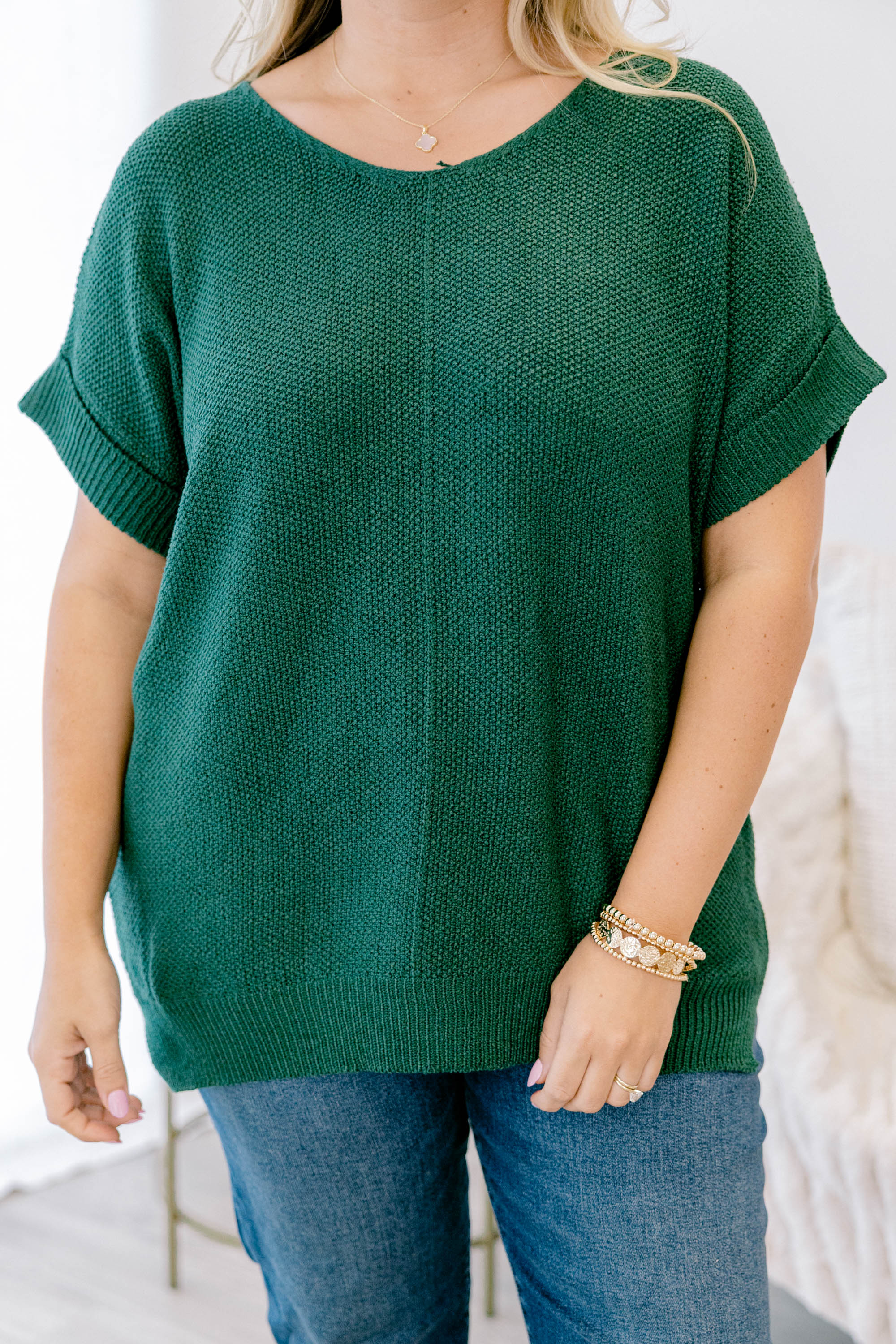Feels Like The Moment Sweater, Dark Green - Giverhouse