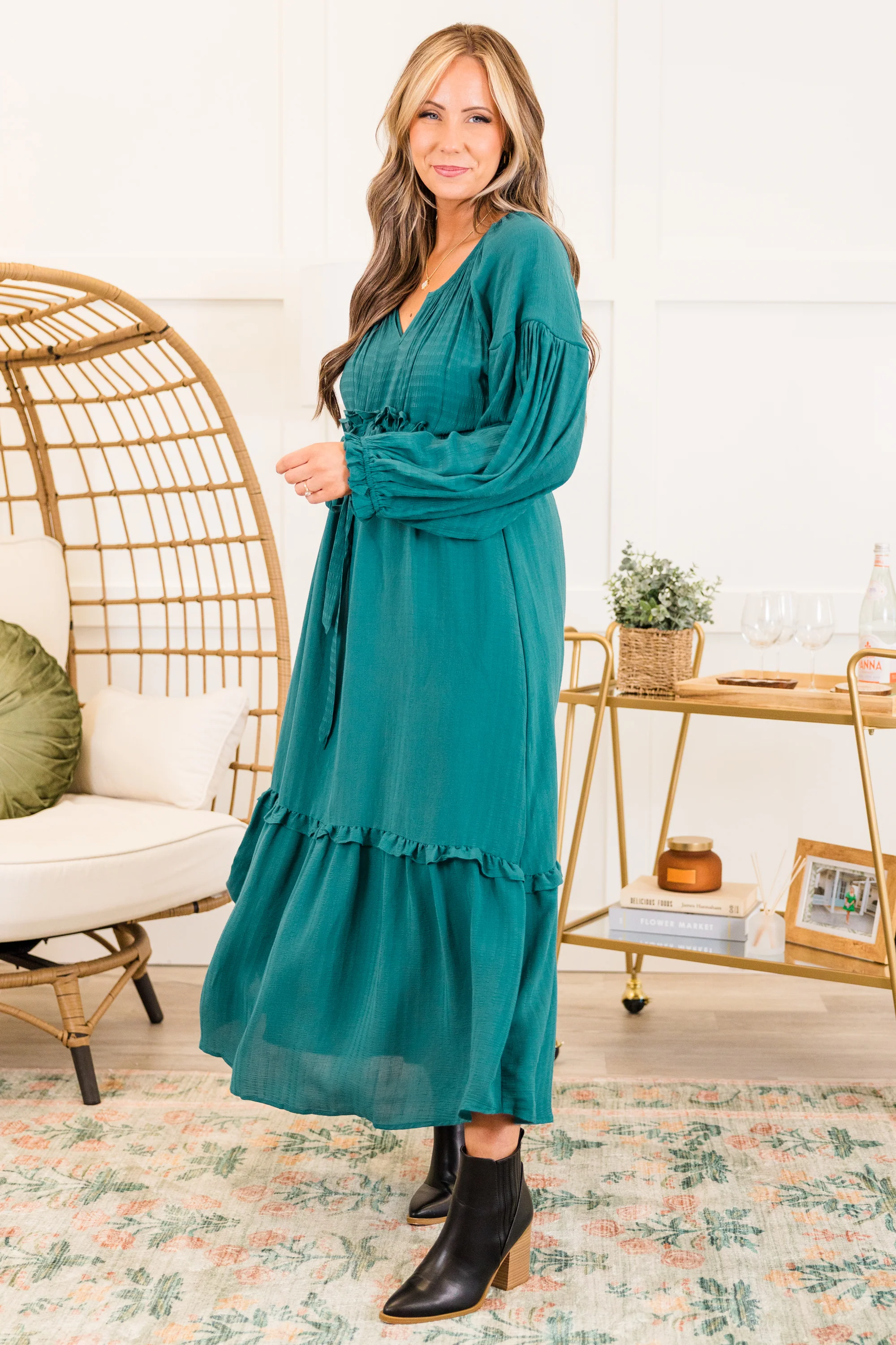 Tell Your Story Dress, Jade - Giverhouse