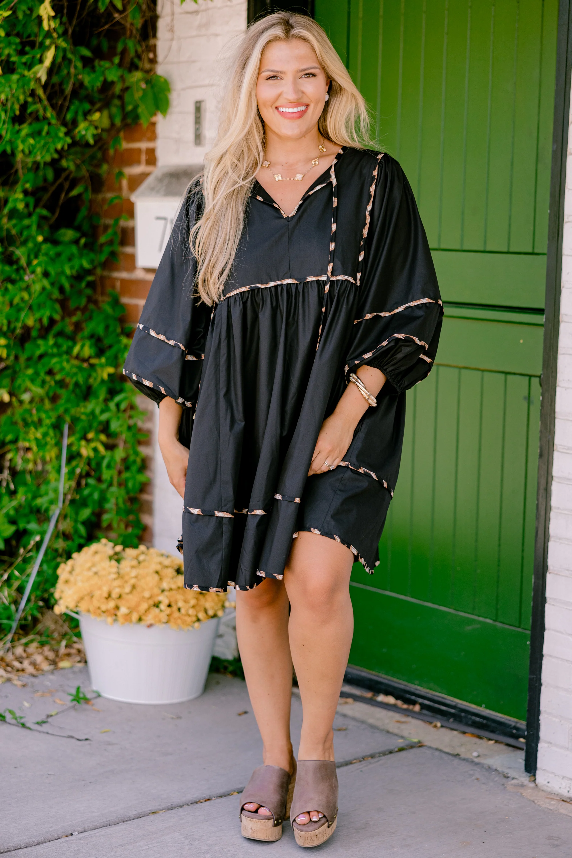 Stuck In Your Ways Dress, Black - Giverhouse