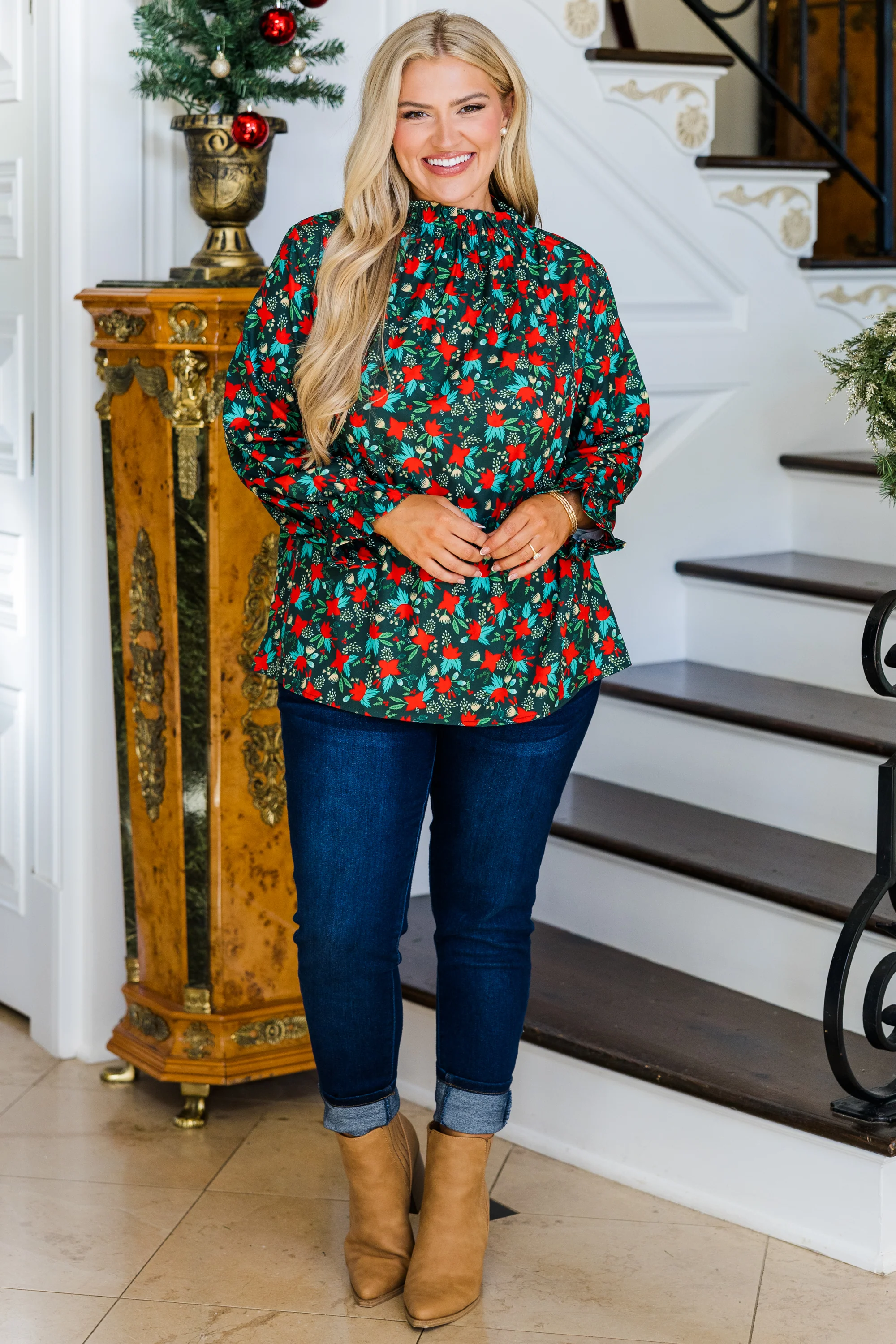 Holiday Bliss Top, Green - Giverhouse