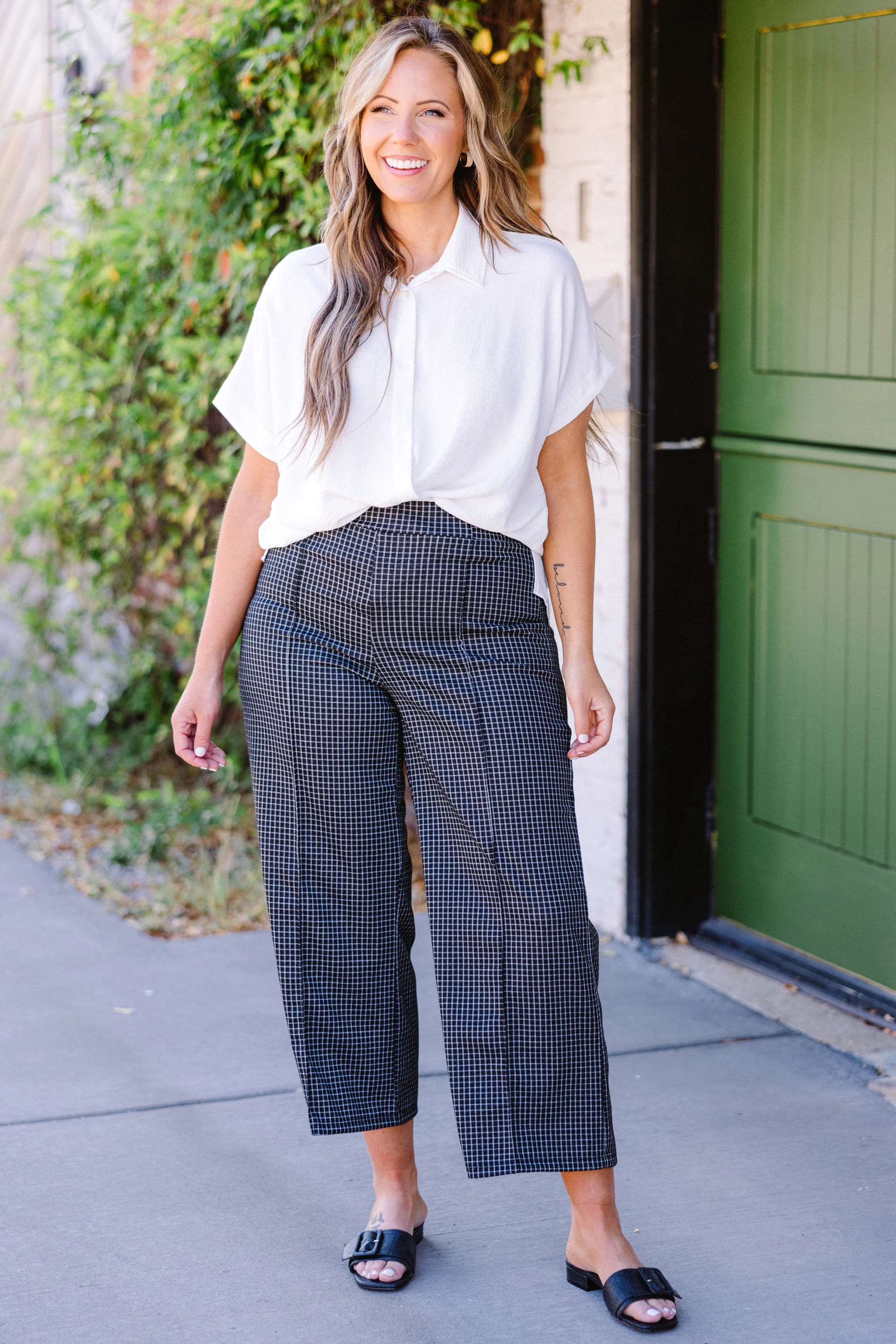 I'm Still Standing Pants, Black-White - Giverhouse