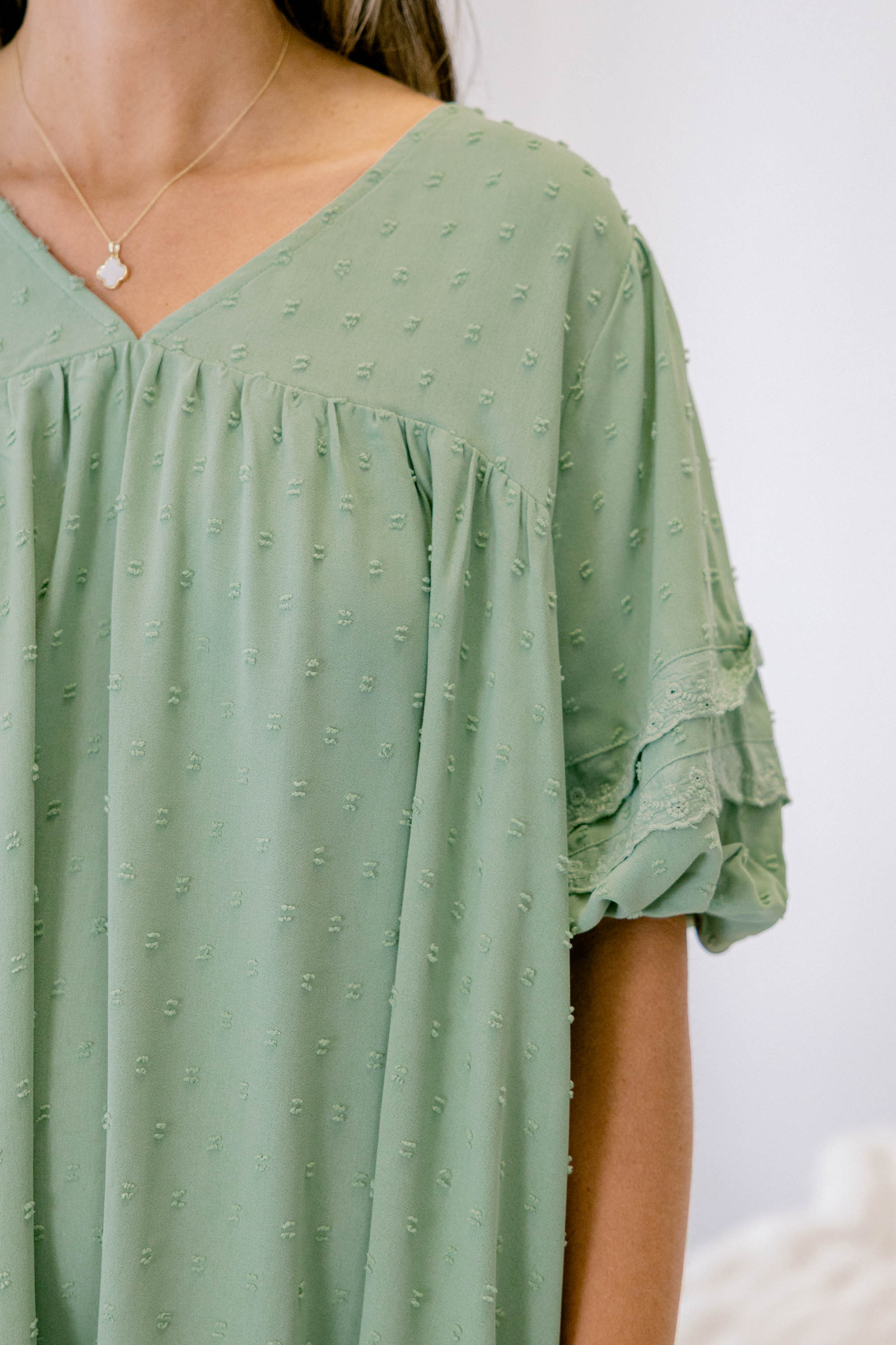 Calm Feelings Dress, Light Sage - Giverhouse