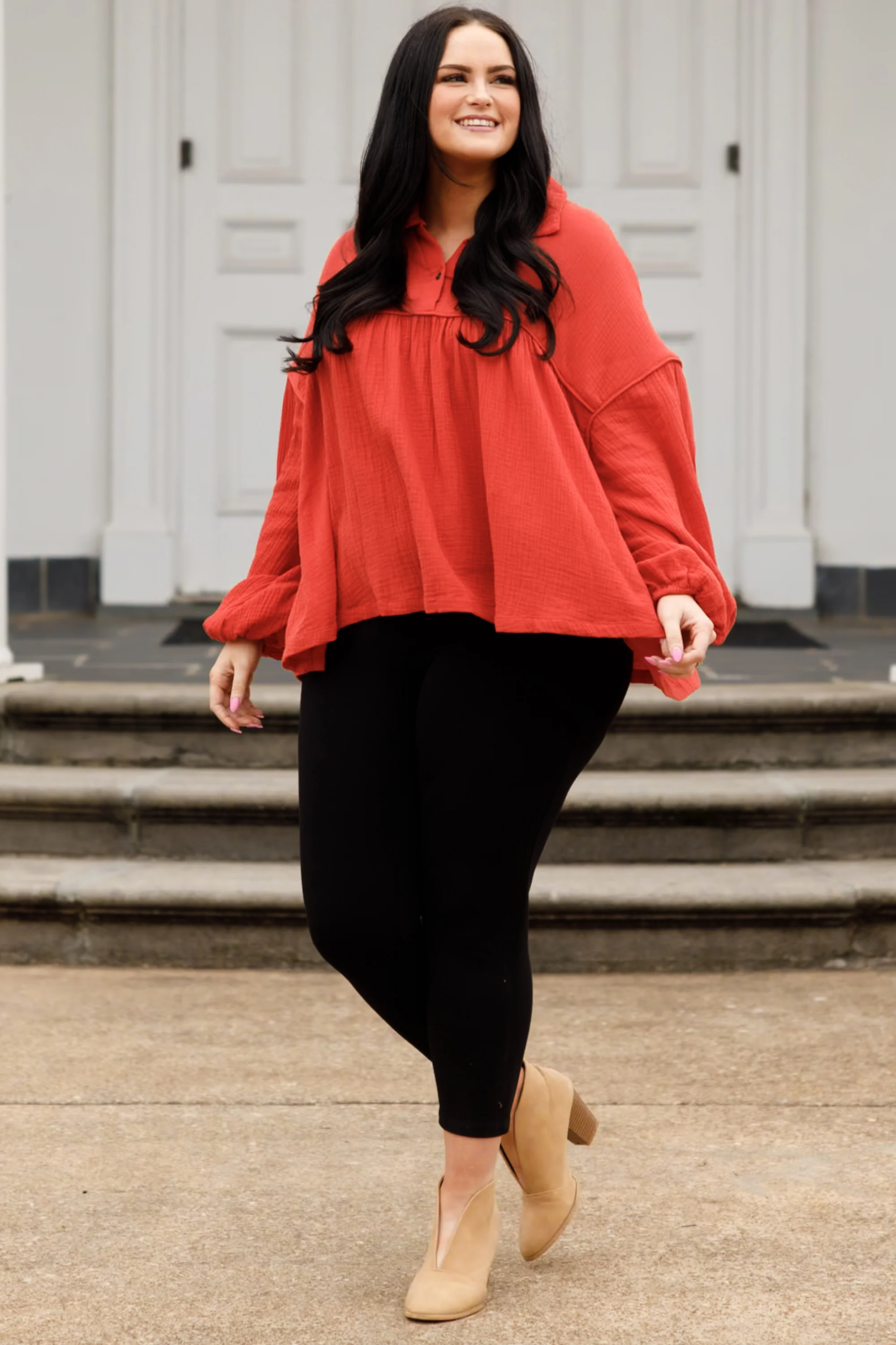 Actions Speak Louder Top, Rust - Giverhouse