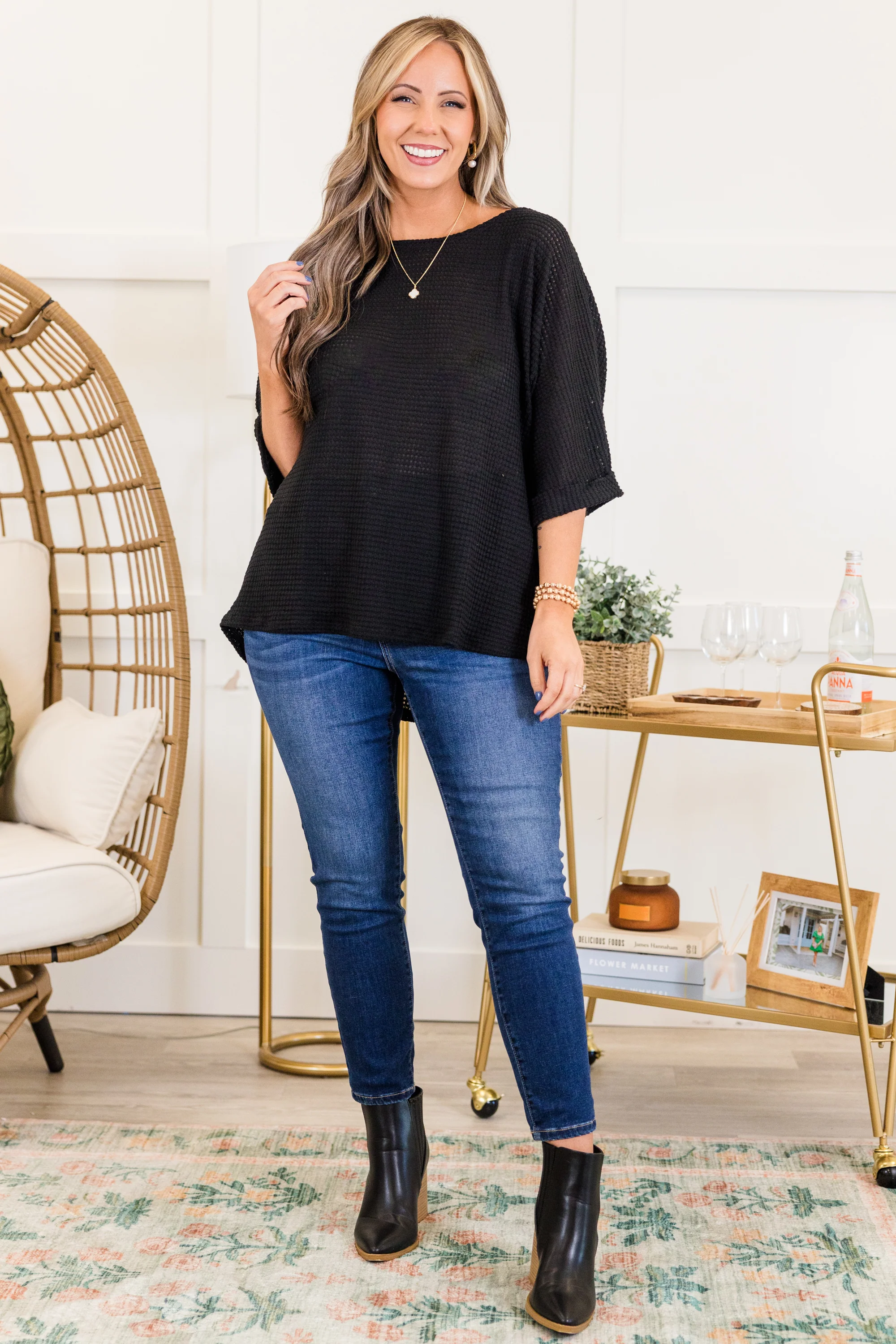 Hurry Along Top, Black - Giverhouse