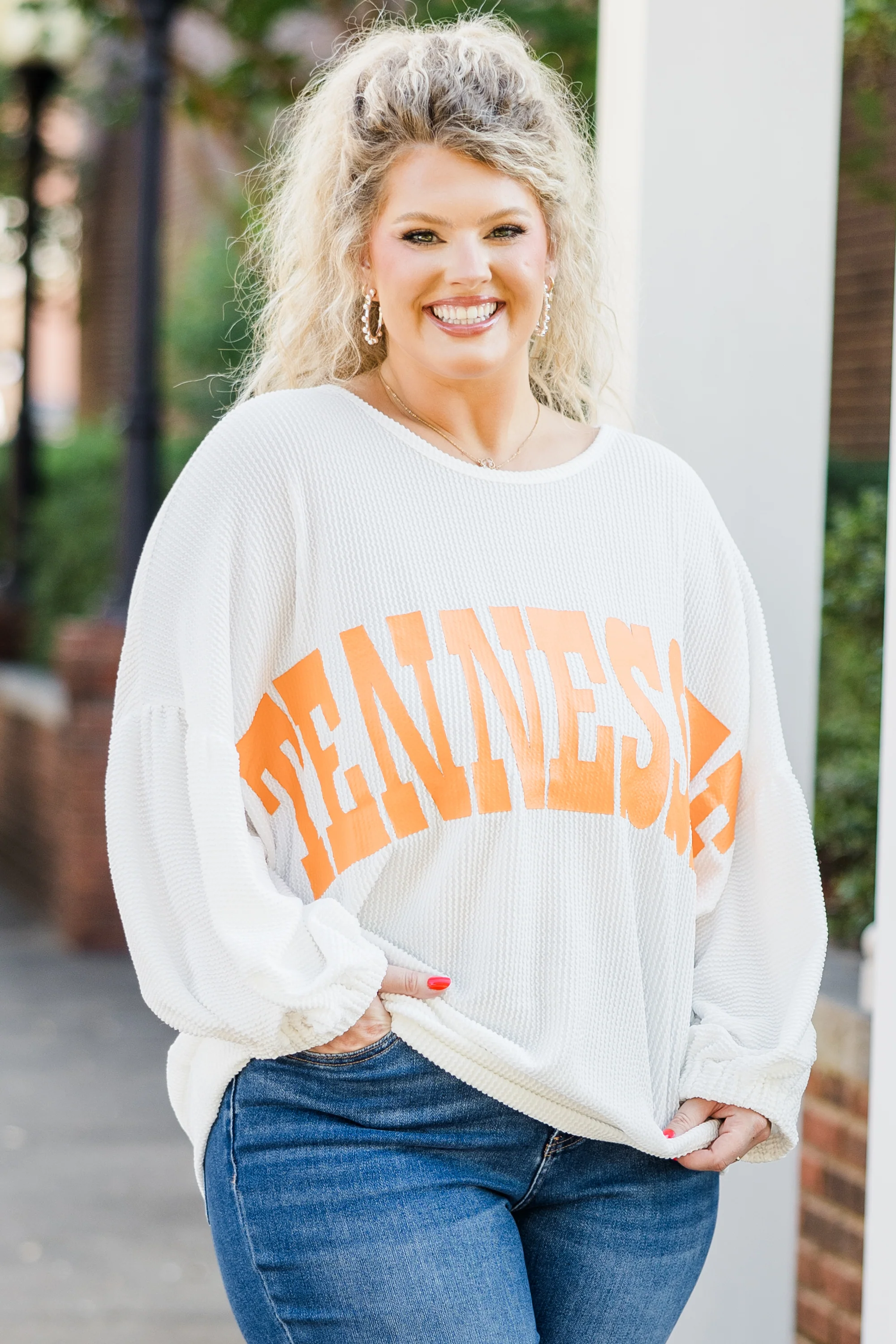 Volunteer Puff Top, Off-White - Giverhouse