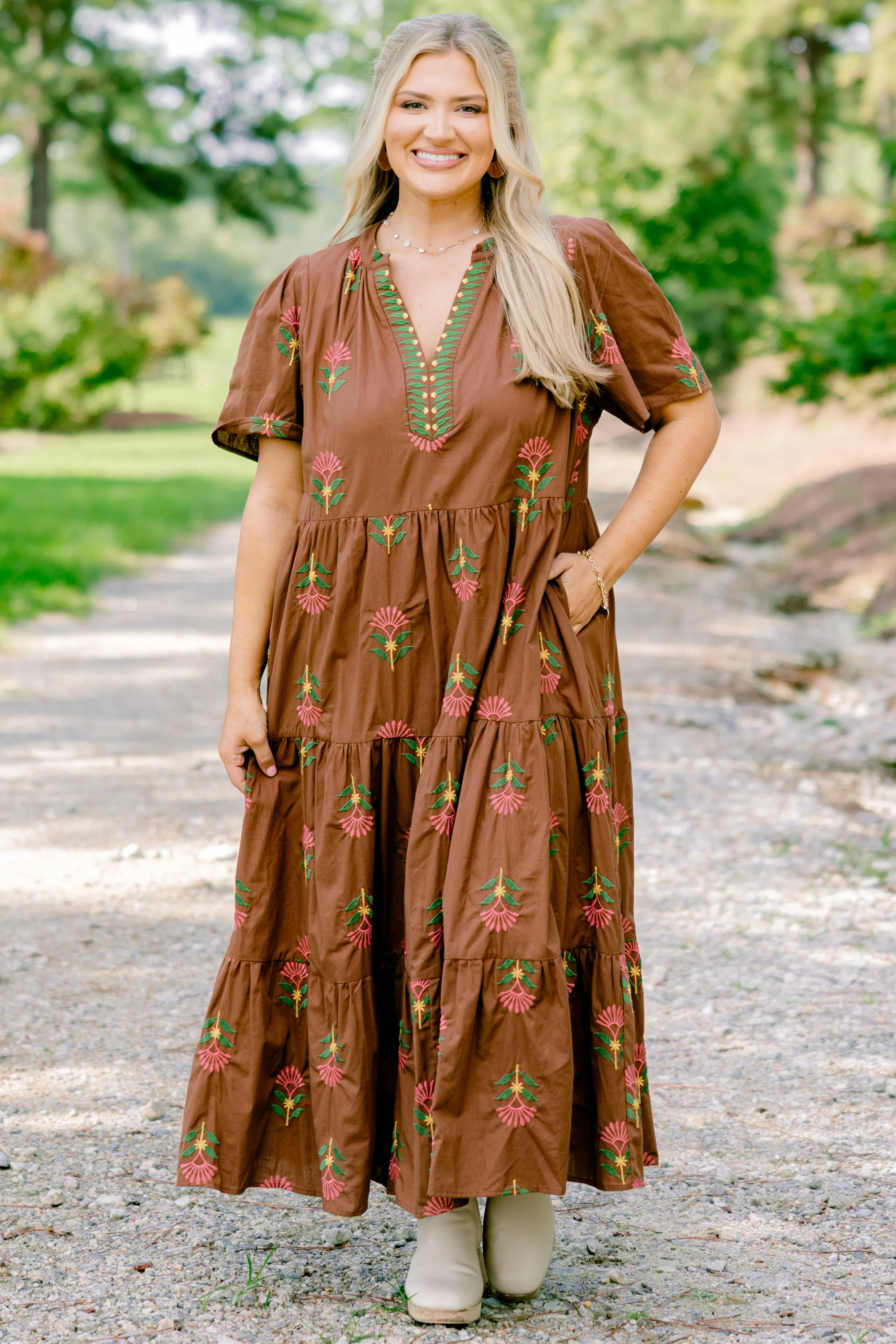 Anything Goes Dress, Brown - Giverhouse