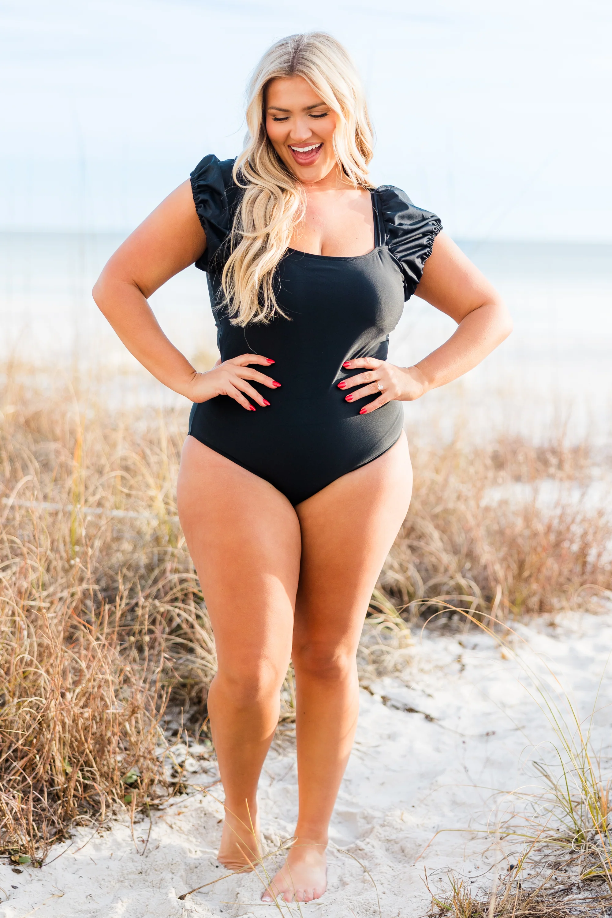 Vacation With Me Swimsuit, Black - Giverhouse