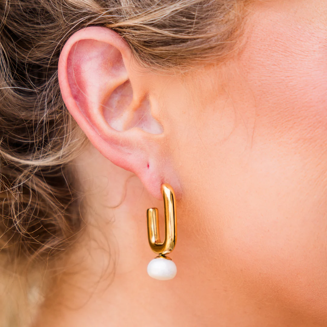 Lauren Kenzie: Spirit Of Bliss Earrings, Pearl - Giverhouse