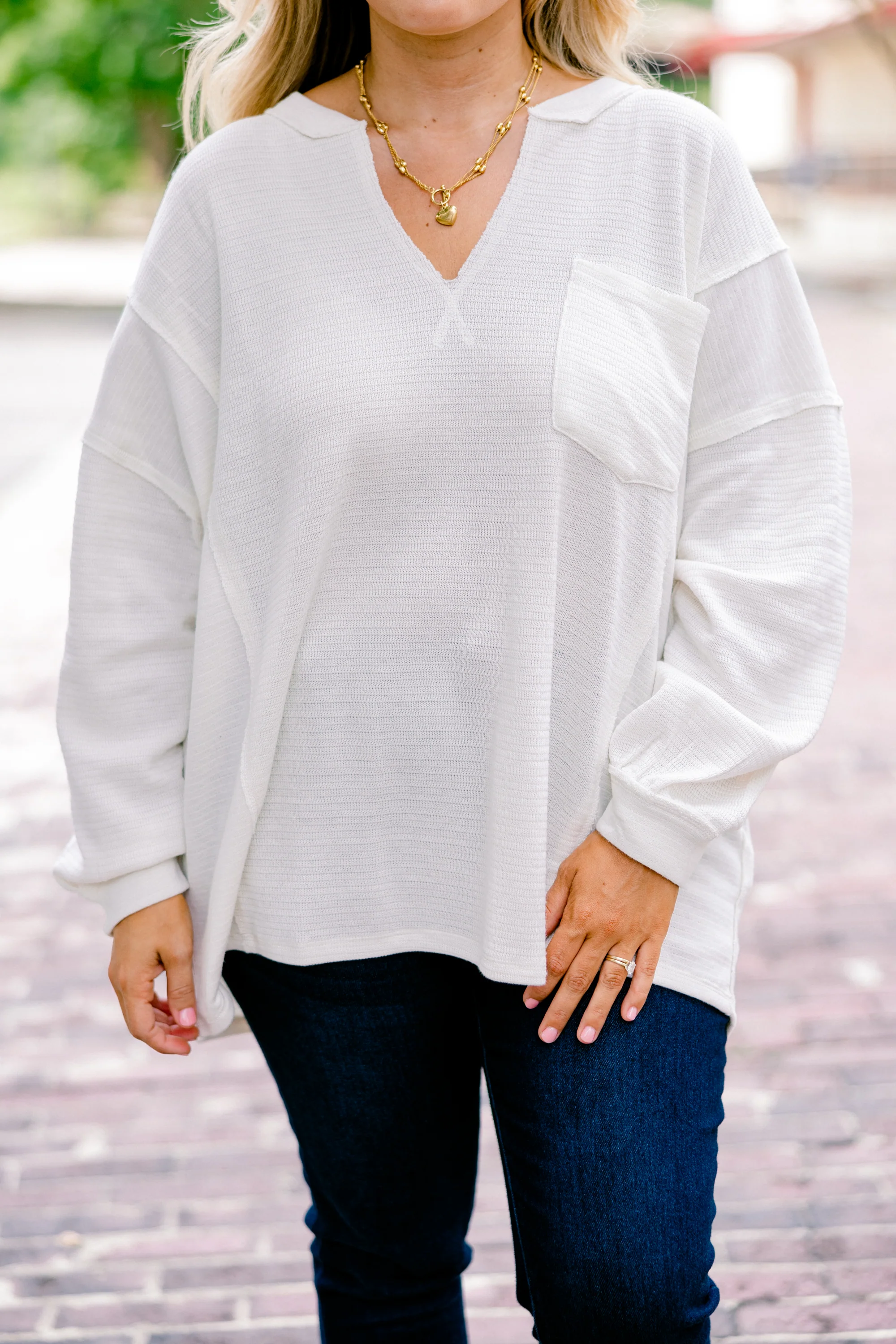 Coffee Dates Top, Oatmeal - Giverhouse