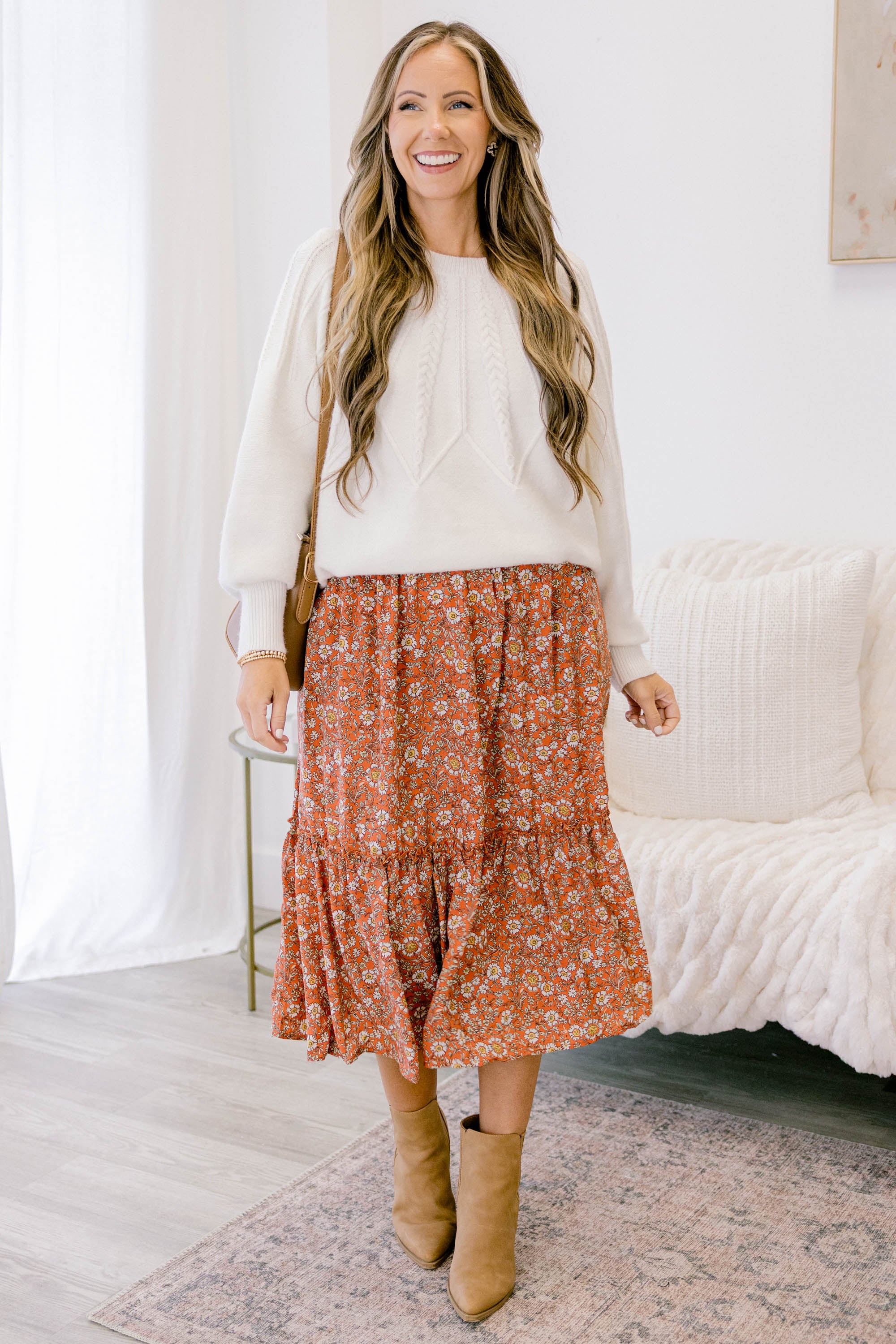 All Set To Go Skirt, Coral - Giverhouse