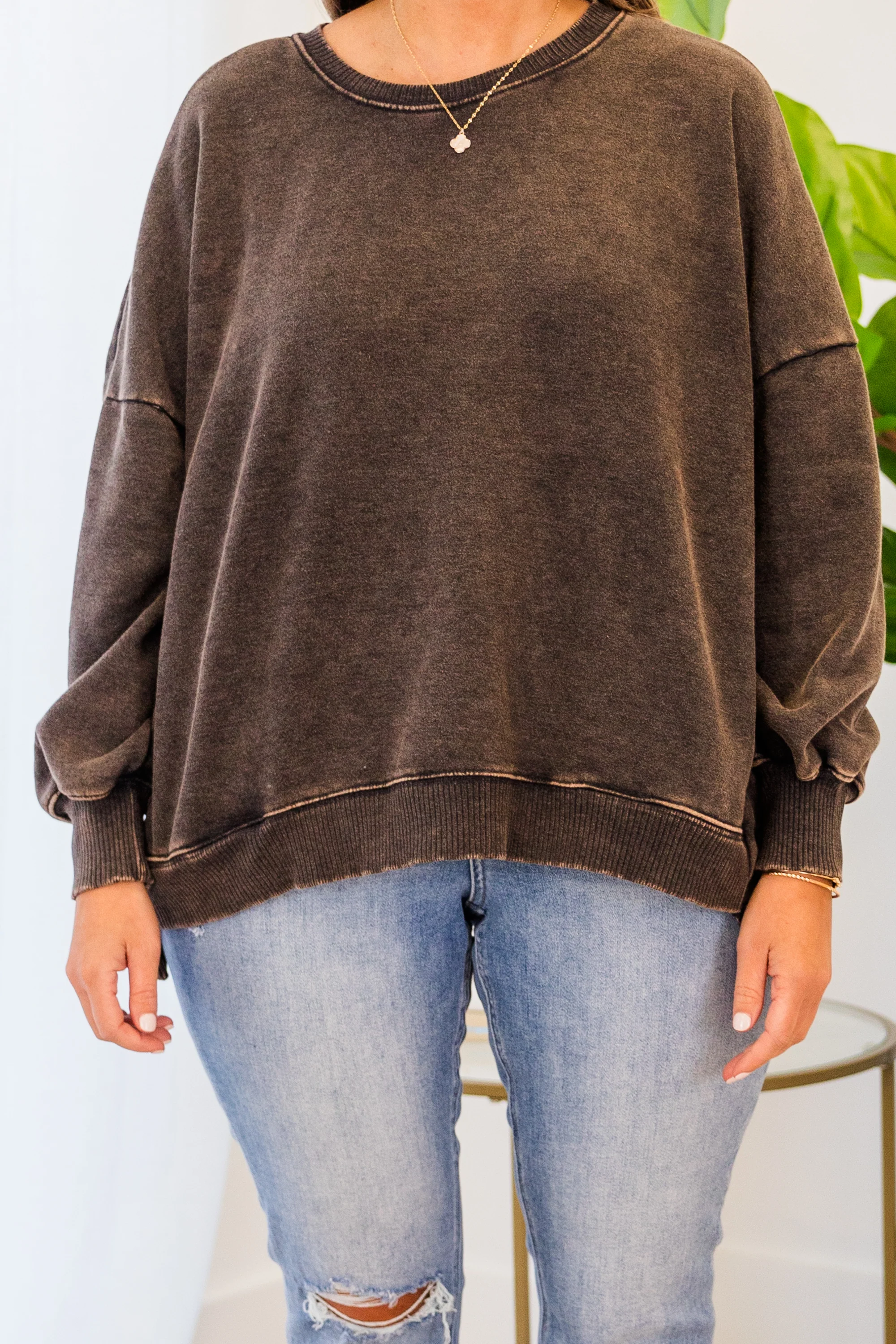 Comfy And Cozy Pullover, Ash Black - Giverhouse