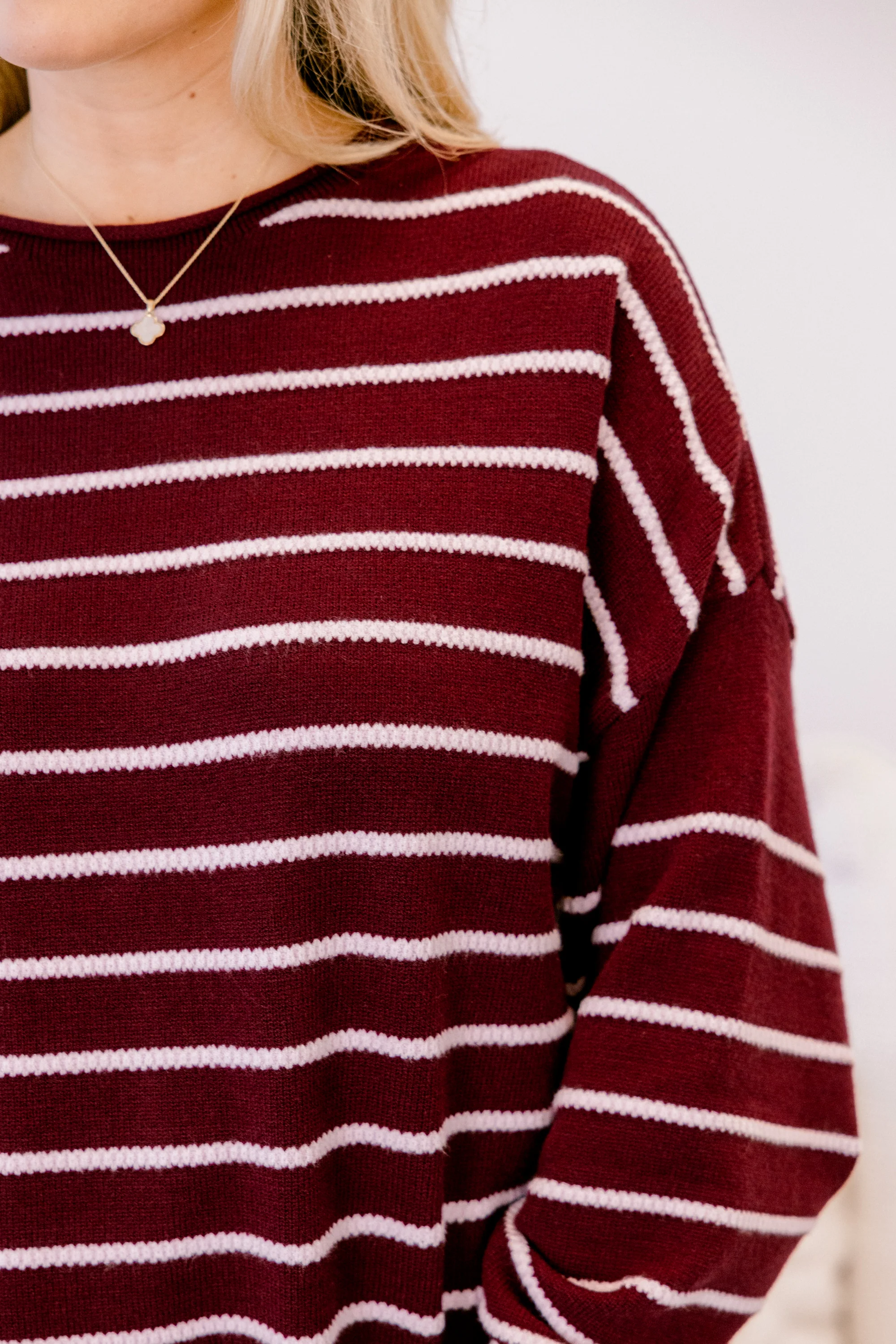 Slumber Party Time Sweater, Burgundy - Giverhouse