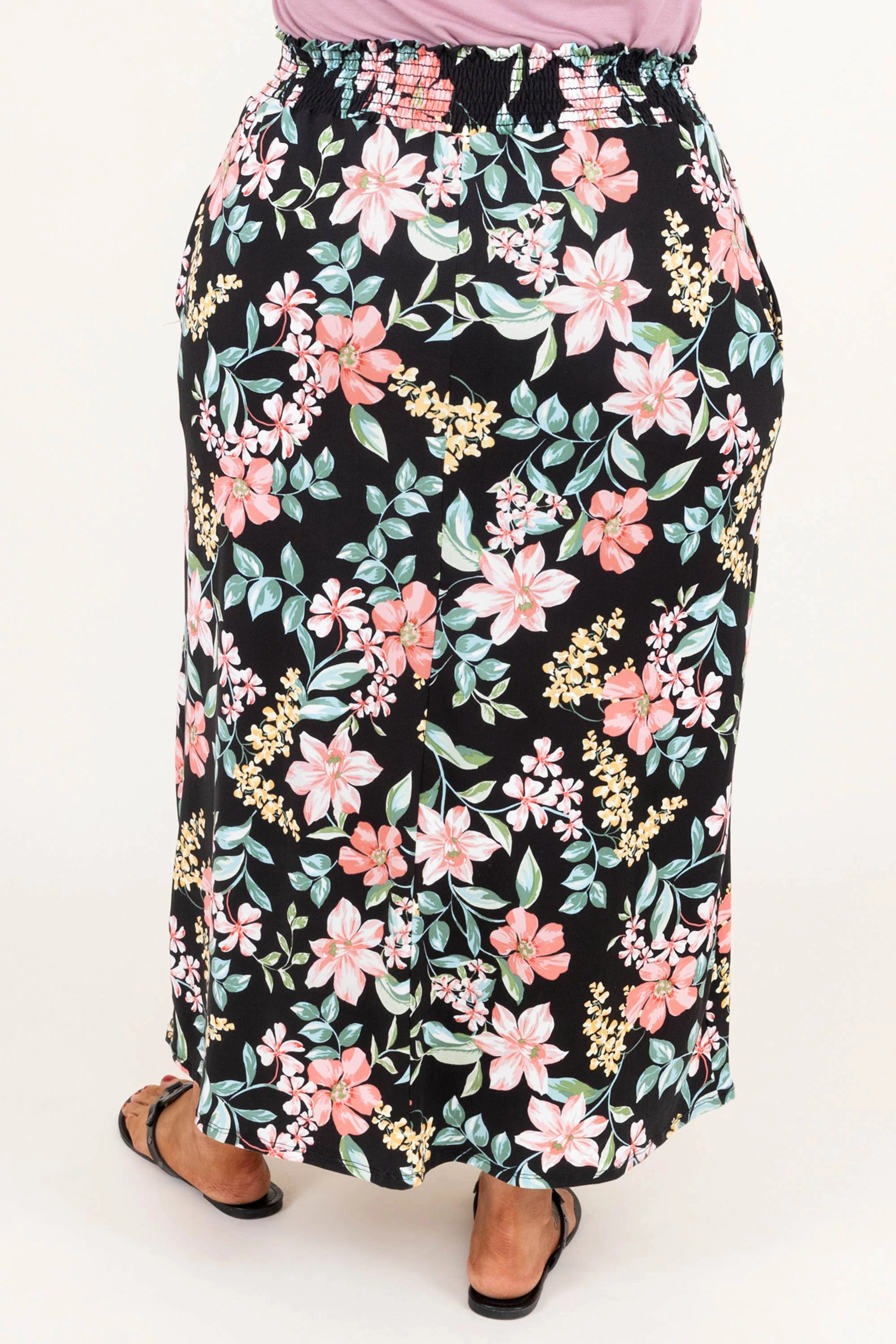 No Drama Here Maxi Skirt, Black - Giverhouse