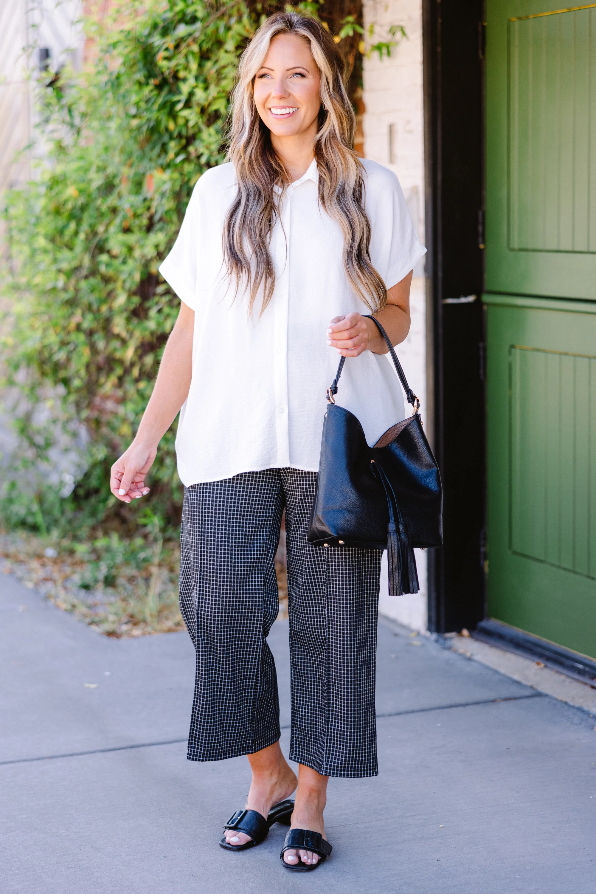 I'm Still Standing Pants, Black-White - Giverhouse