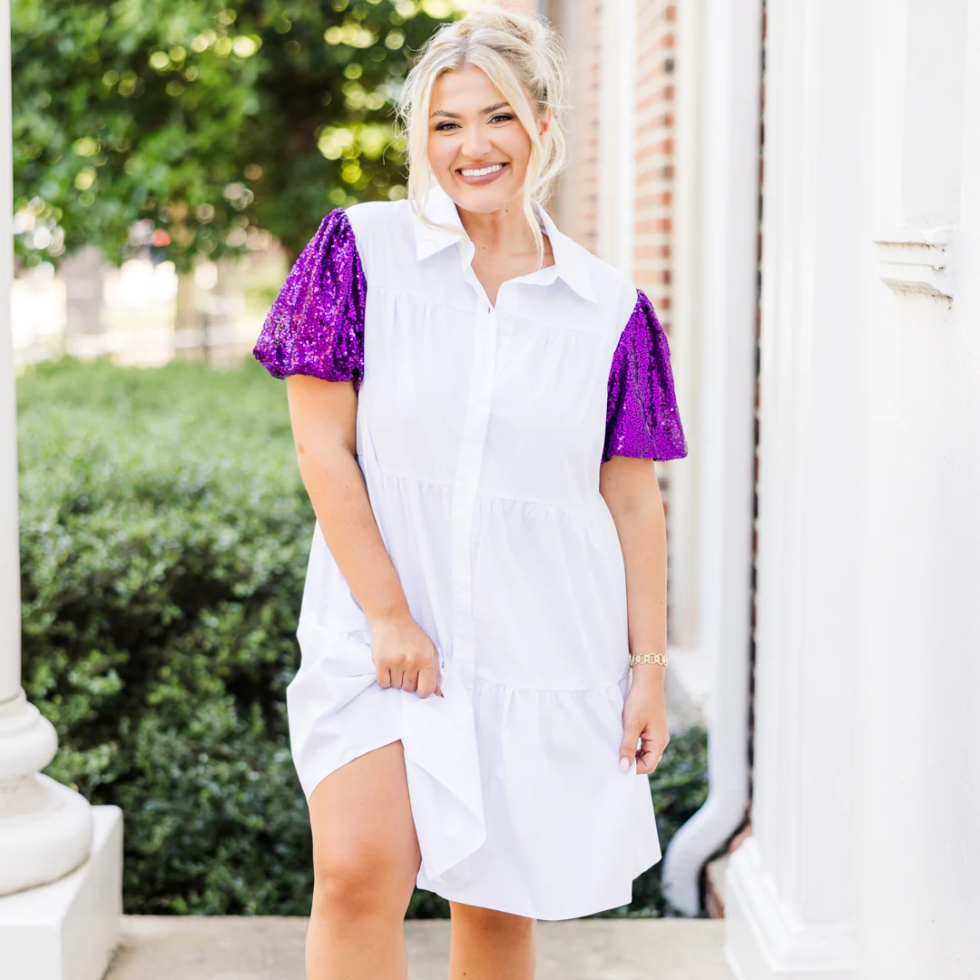 Game Day Glam Dress, Purple - Giverhouse