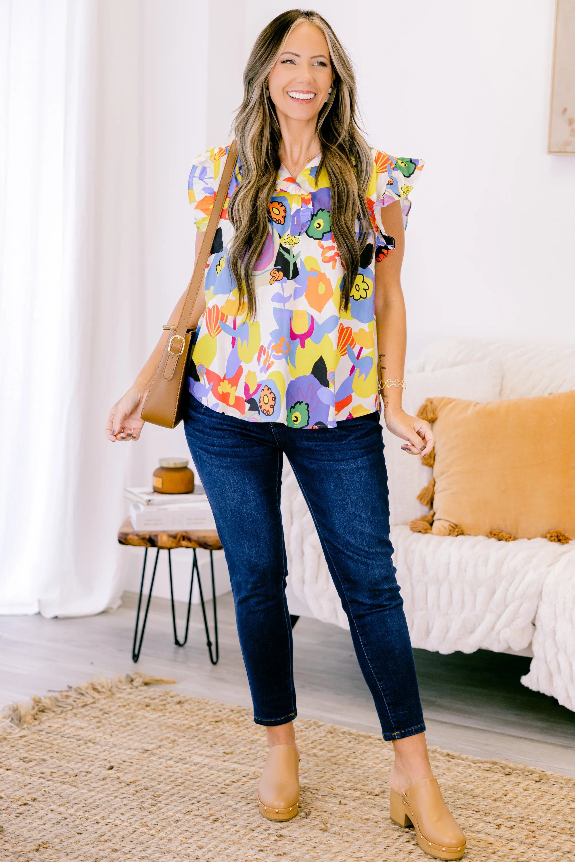 Meet Me At The Stadium Top, Yellow - Giverhouse