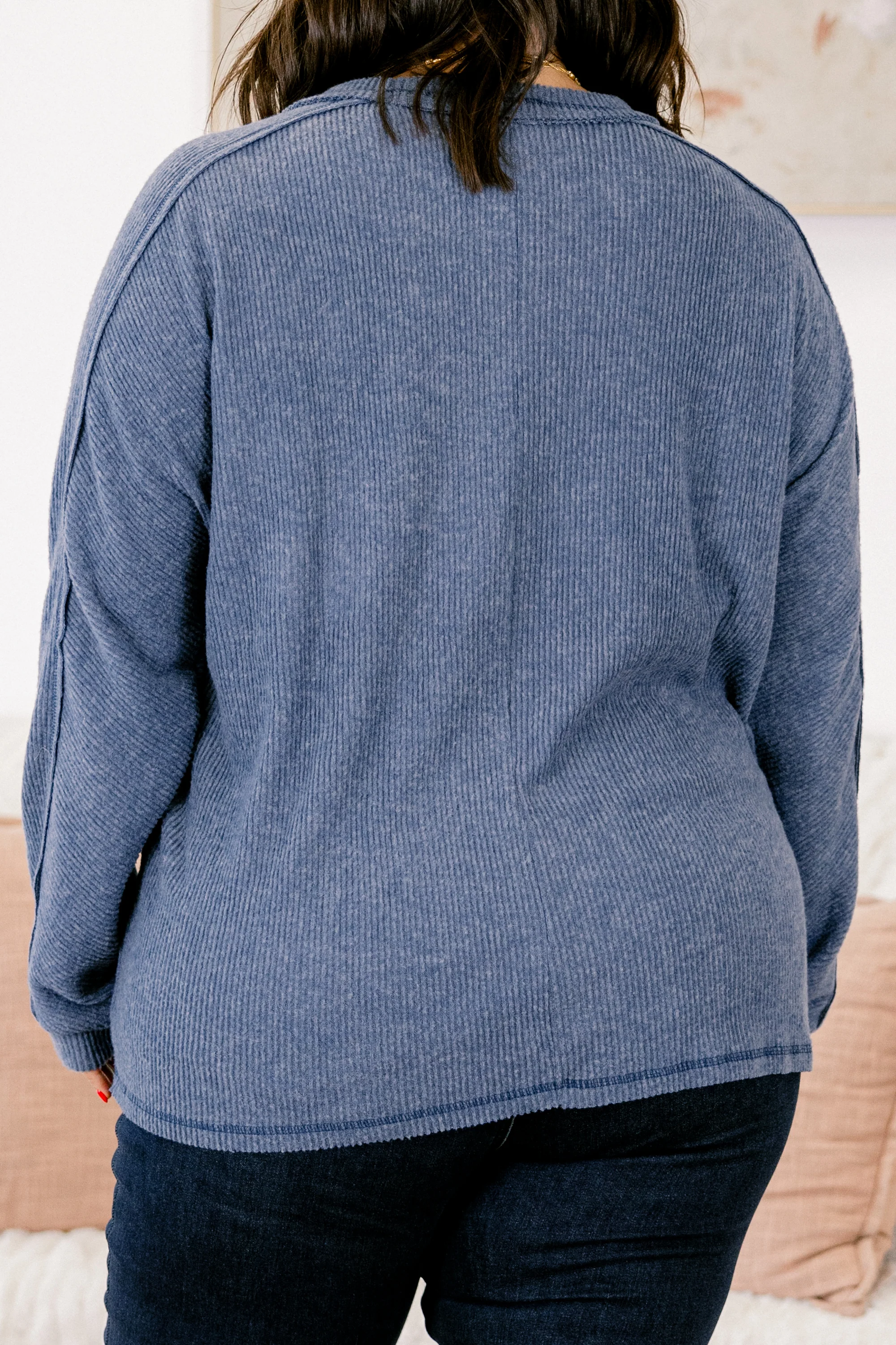 Just Move Along Top, Dusty Blue - Giverhouse