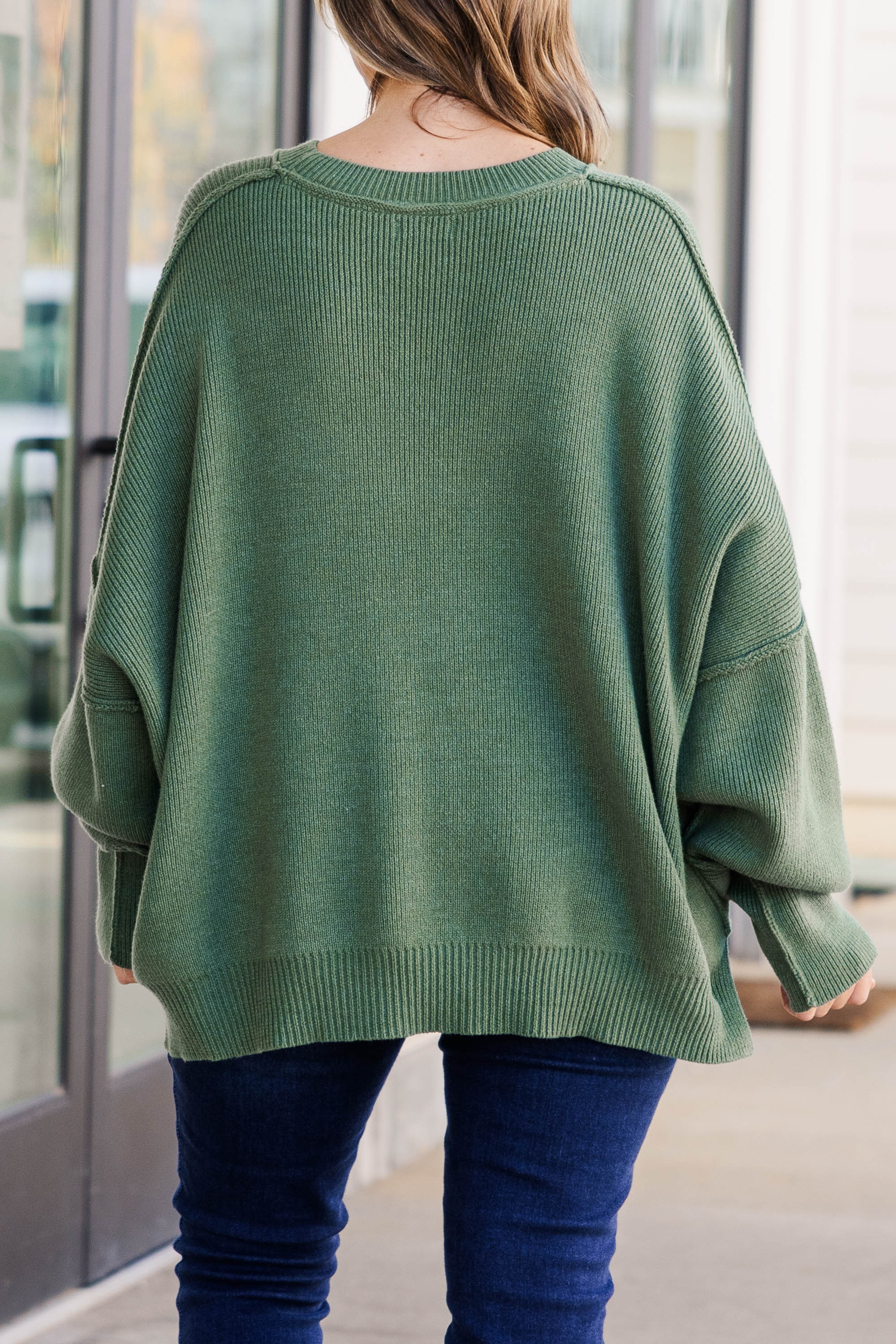 Magically Perfect Sweater, Olive - Giverhouse