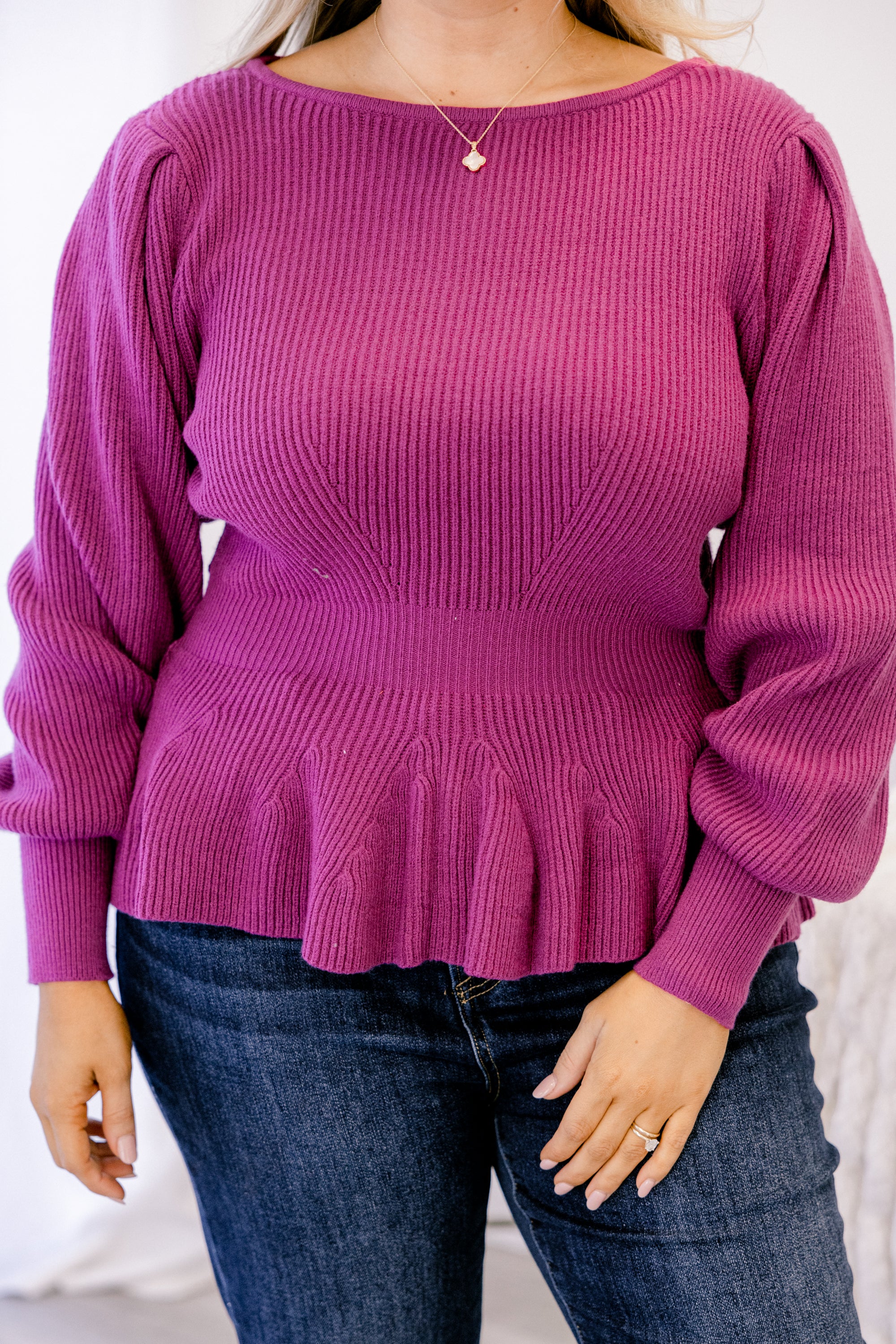 Final Notice Sweater, Magenta - Giverhouse