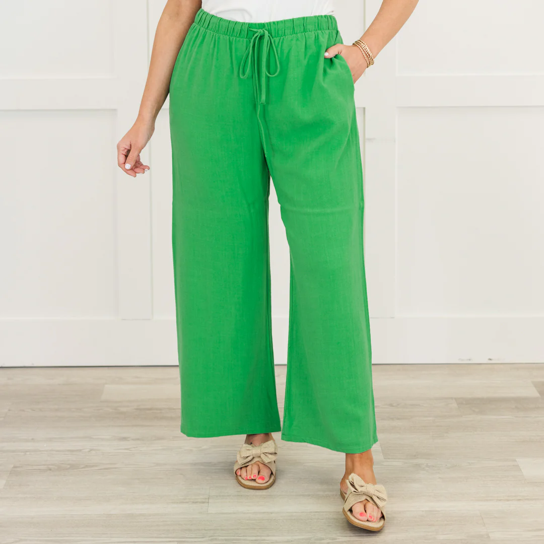 Let It Happen Pants, Kelly Green - Giverhouse