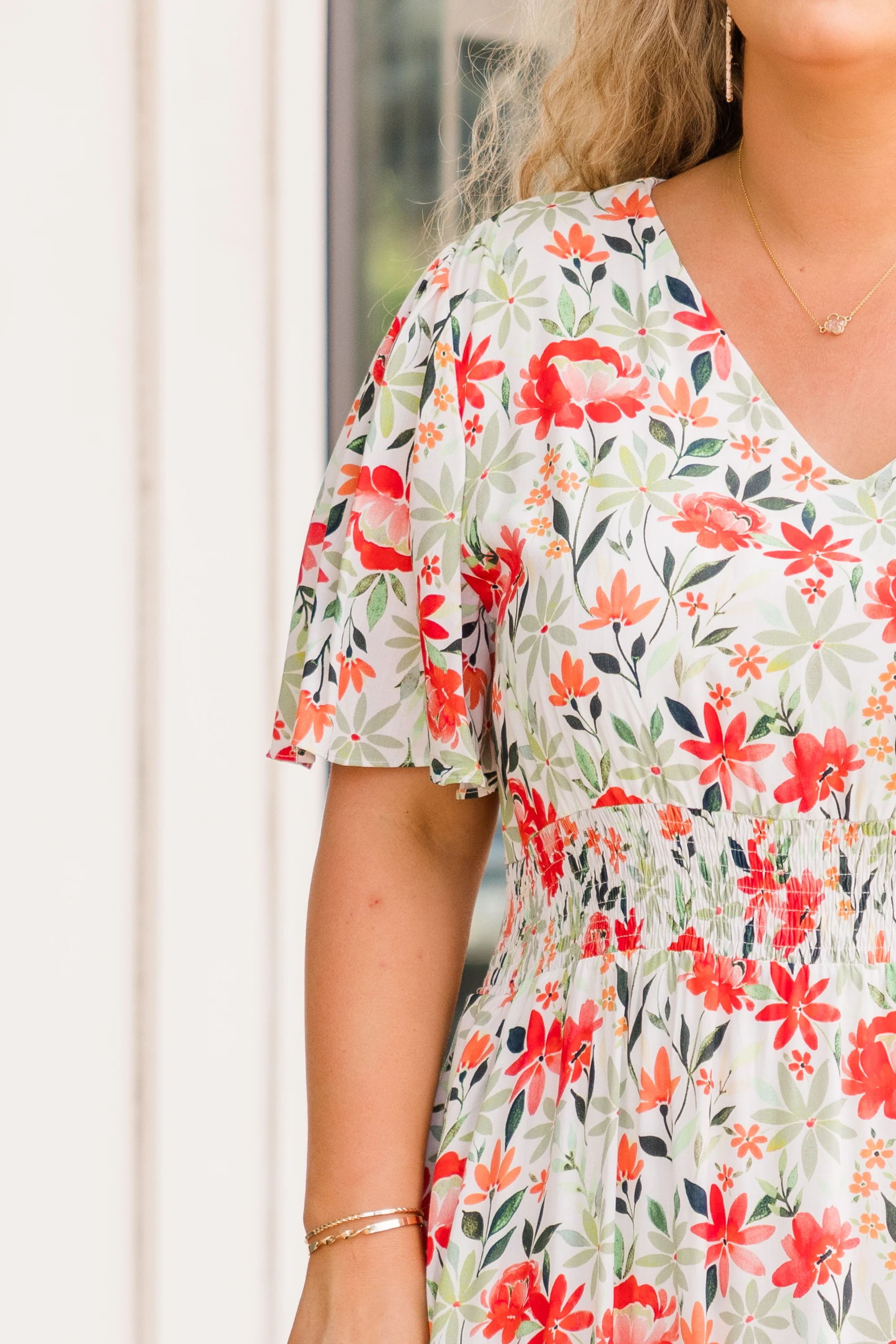 Stop And Smell The Flowers Maxi Dress, Red - Giverhouse