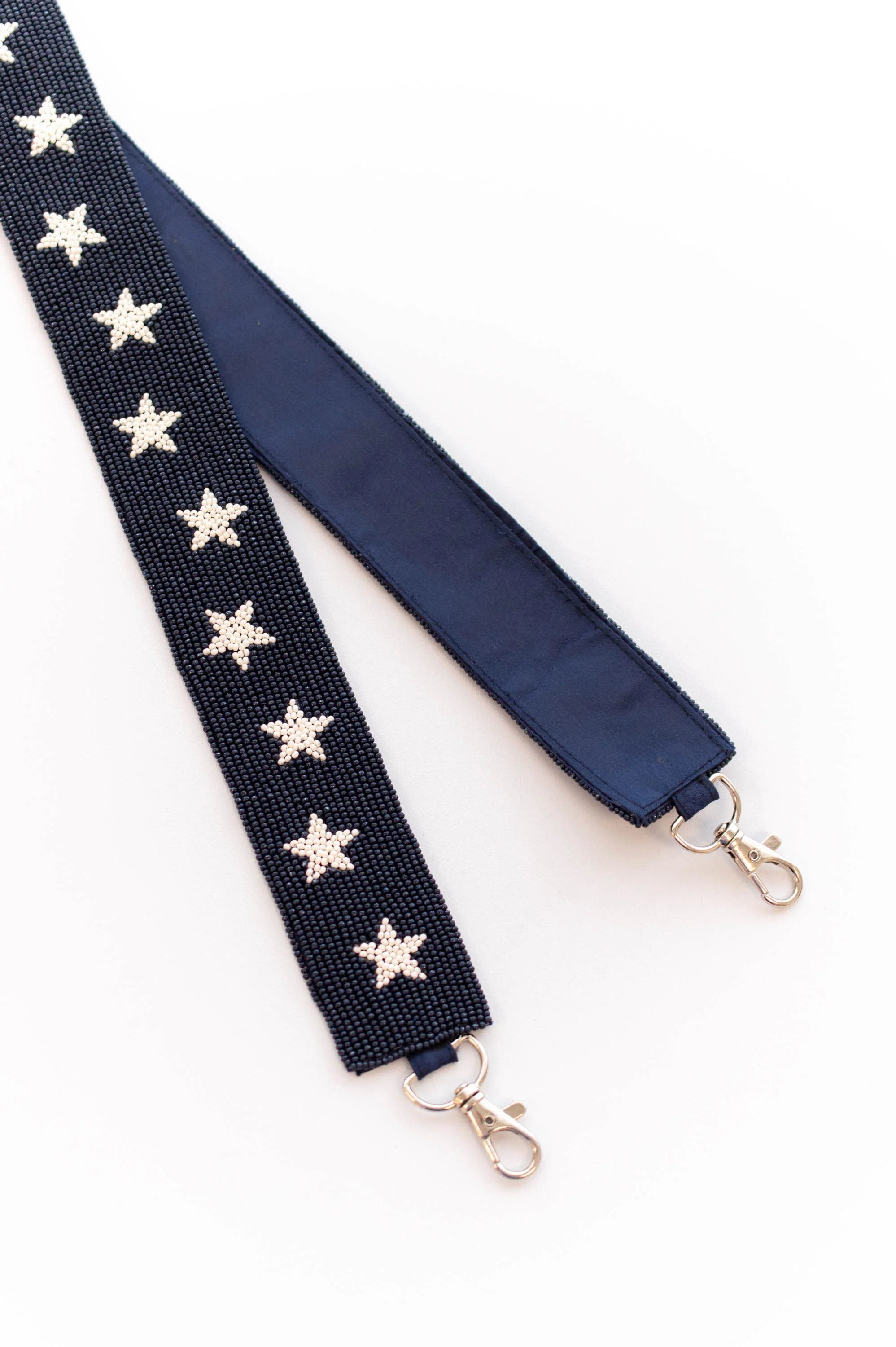 Star Of The Team Beaded Purse Strap, Navy - Giverhouse