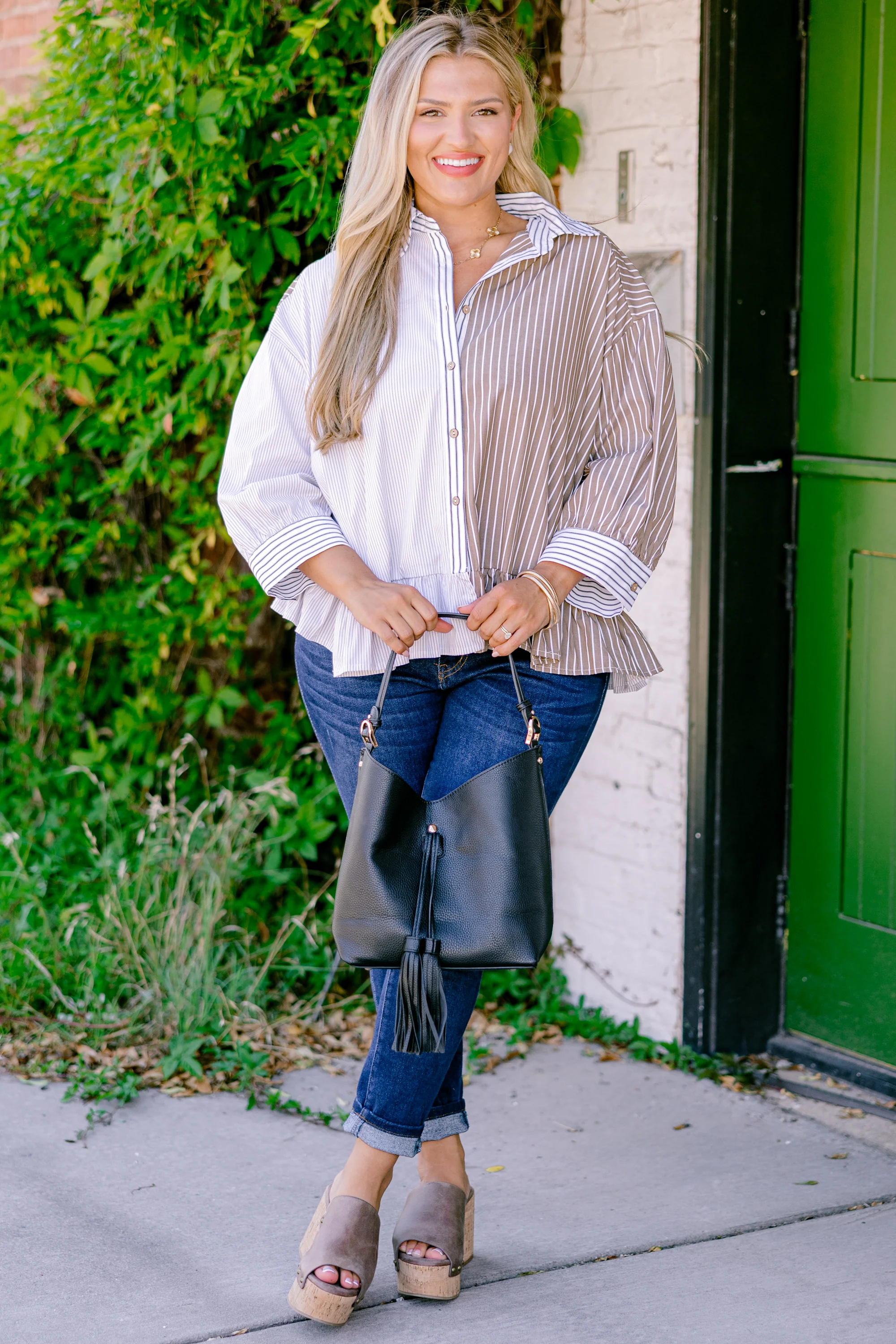 Feel Free Top, Brown Multi - Giverhouse