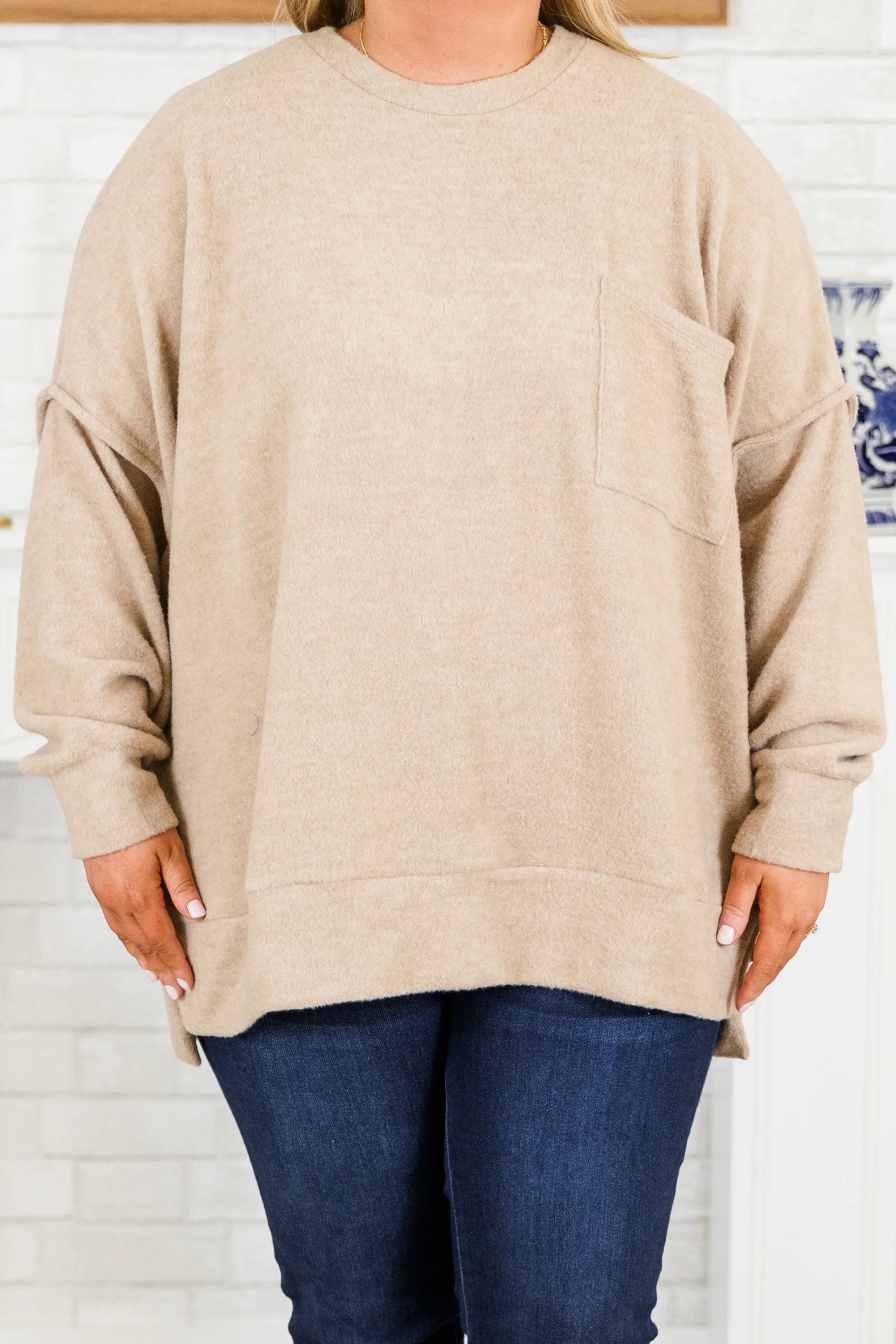 Just Take A Break Sweater, Ash Mocha - Giverhouse