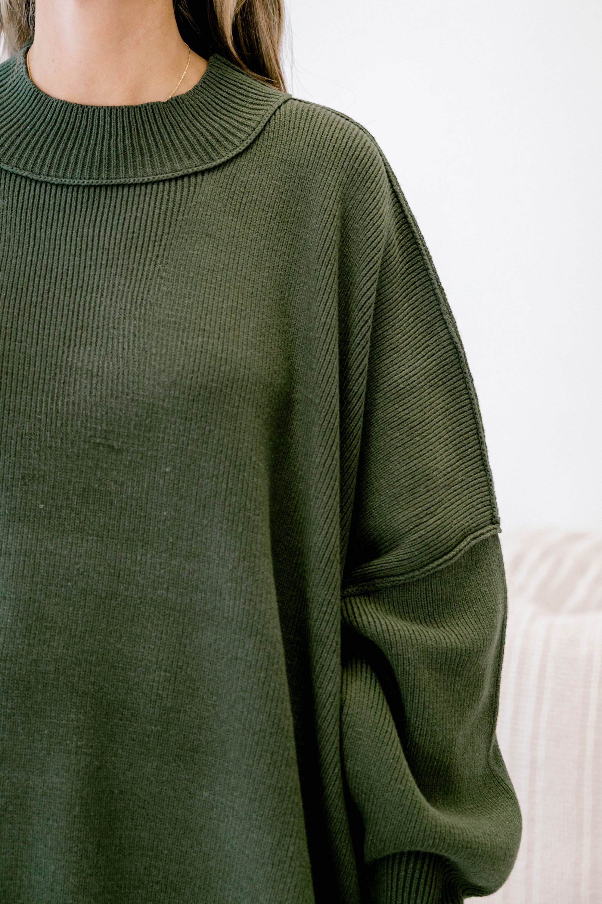 Perfectly Cozy Sweater, Dark Olive - Giverhouse
