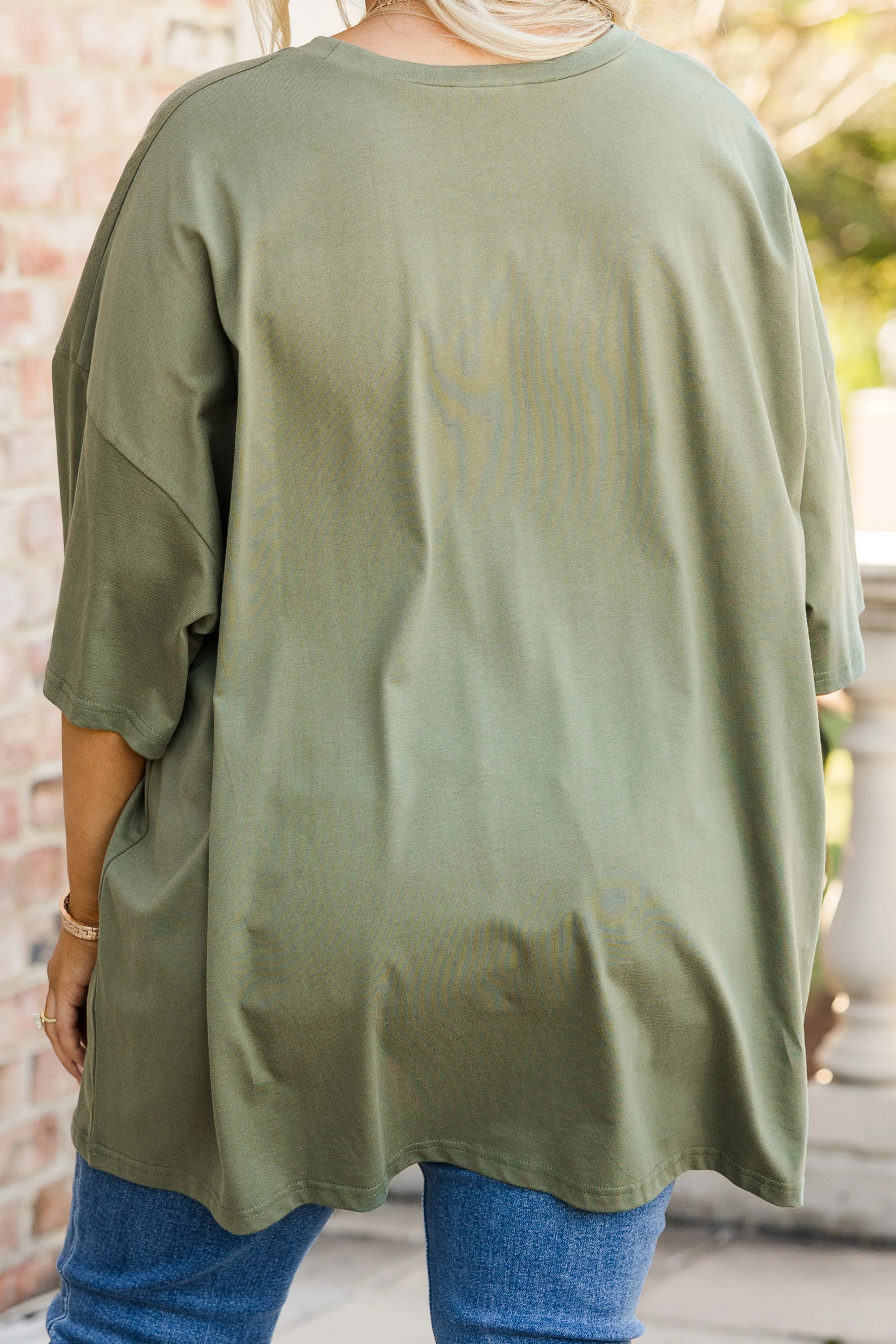 Merry and Plaid Boyfriend Tee, Moss - Giverhouse