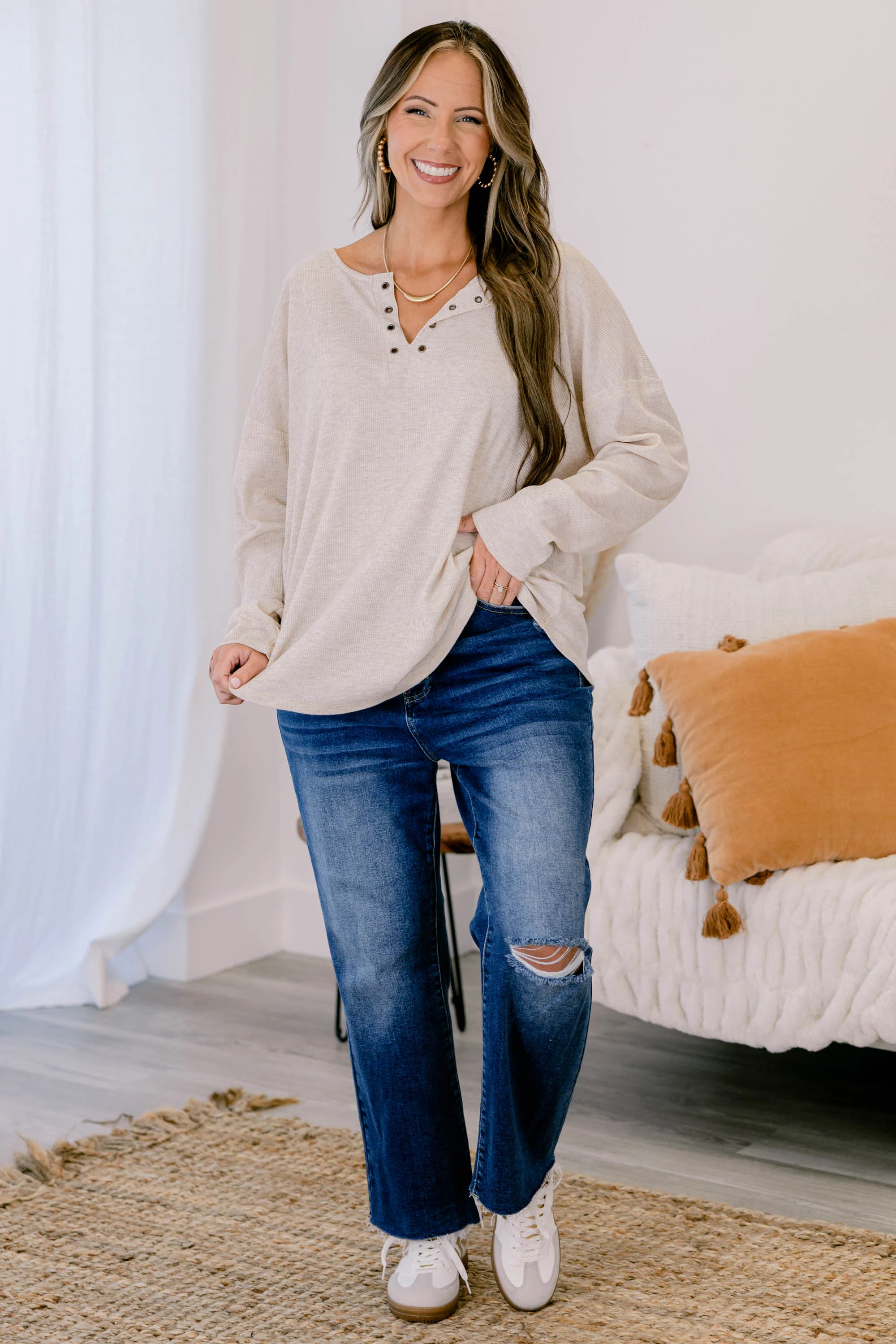 Loves It Top, Oatmeal - Giverhouse