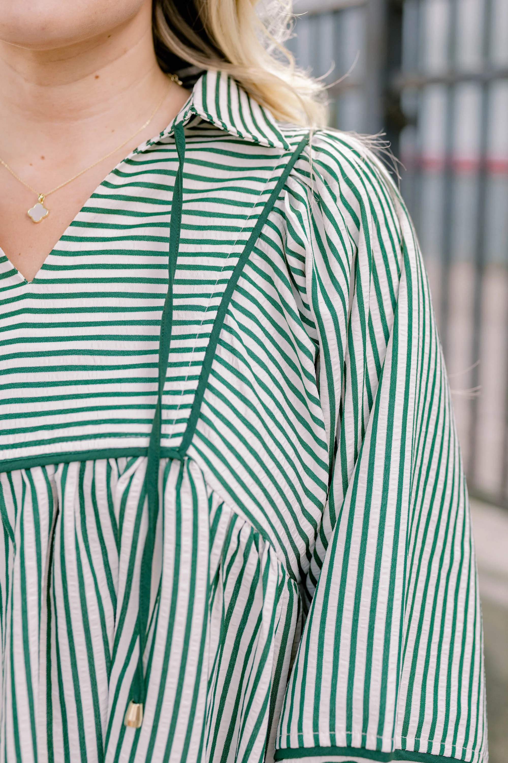 Take What I Can Get Top, Green Stripe - Giverhouse