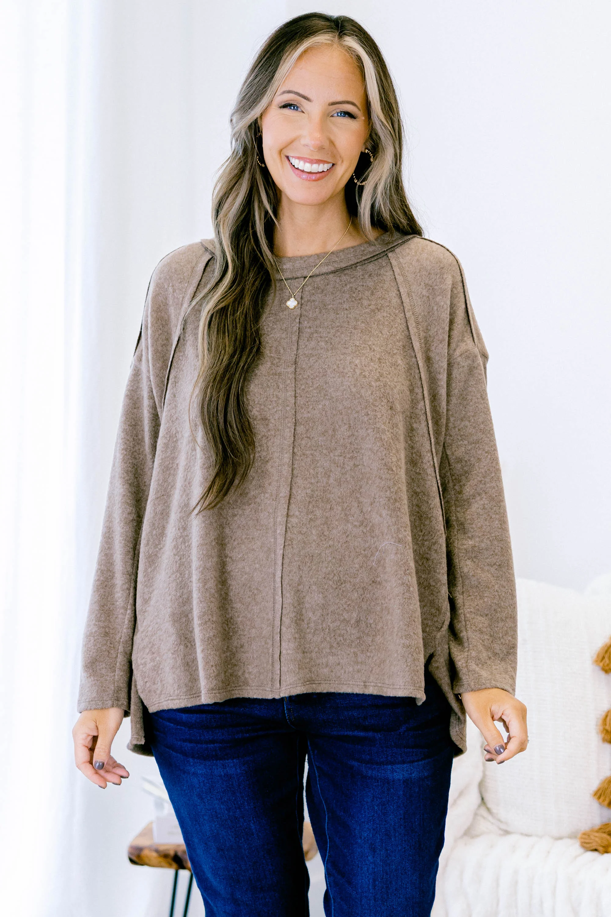 Perfect Weekend Top, Mocha - Giverhouse