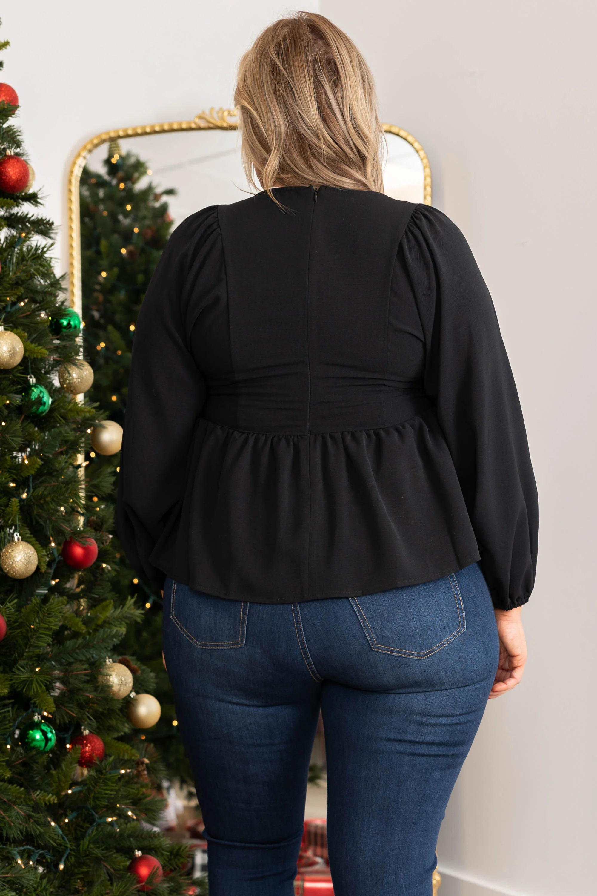 Beautiful As Can Be Blouse, Black - Giverhouse