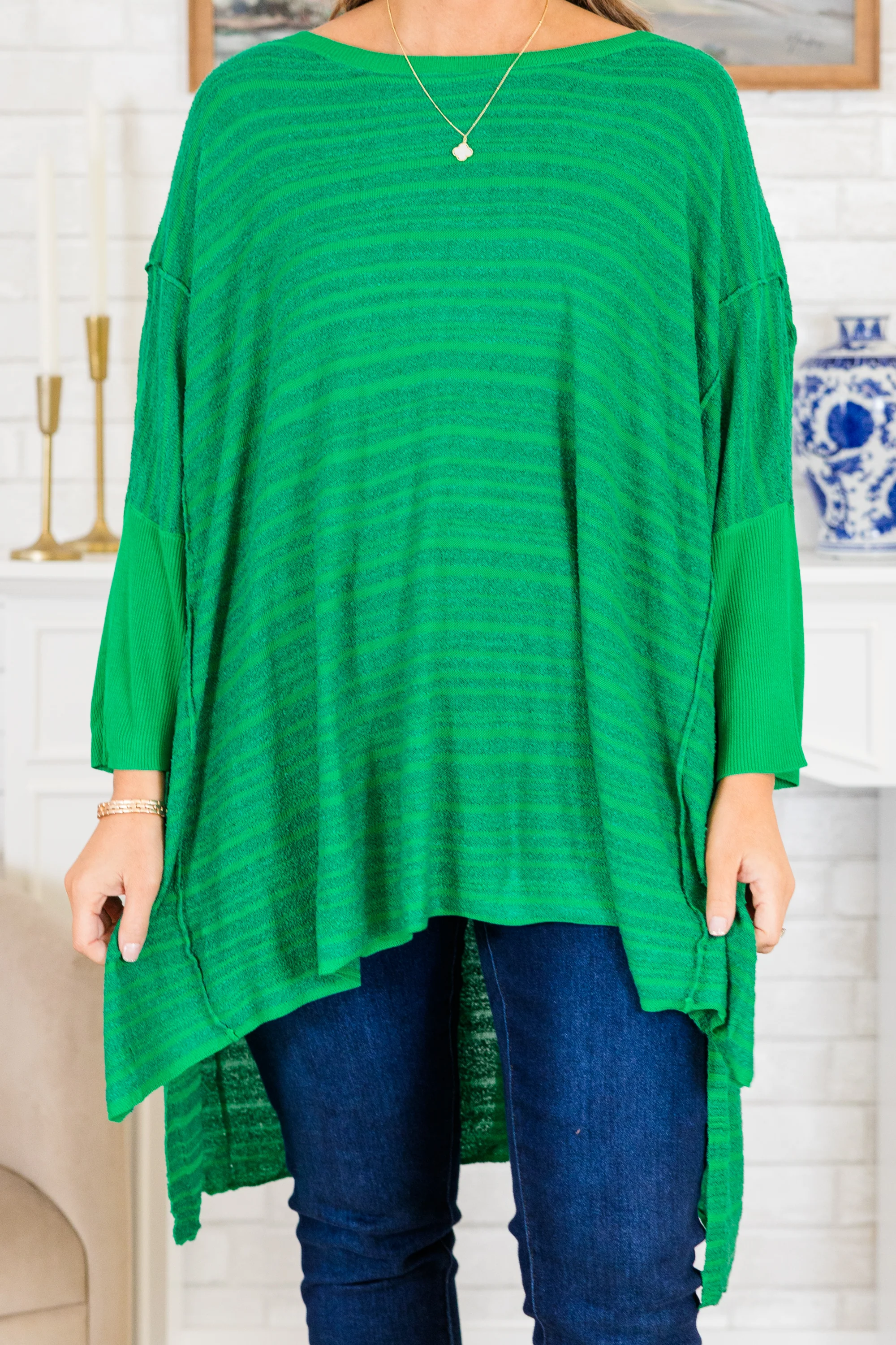 Cozy Cues Top, Green - Giverhouse