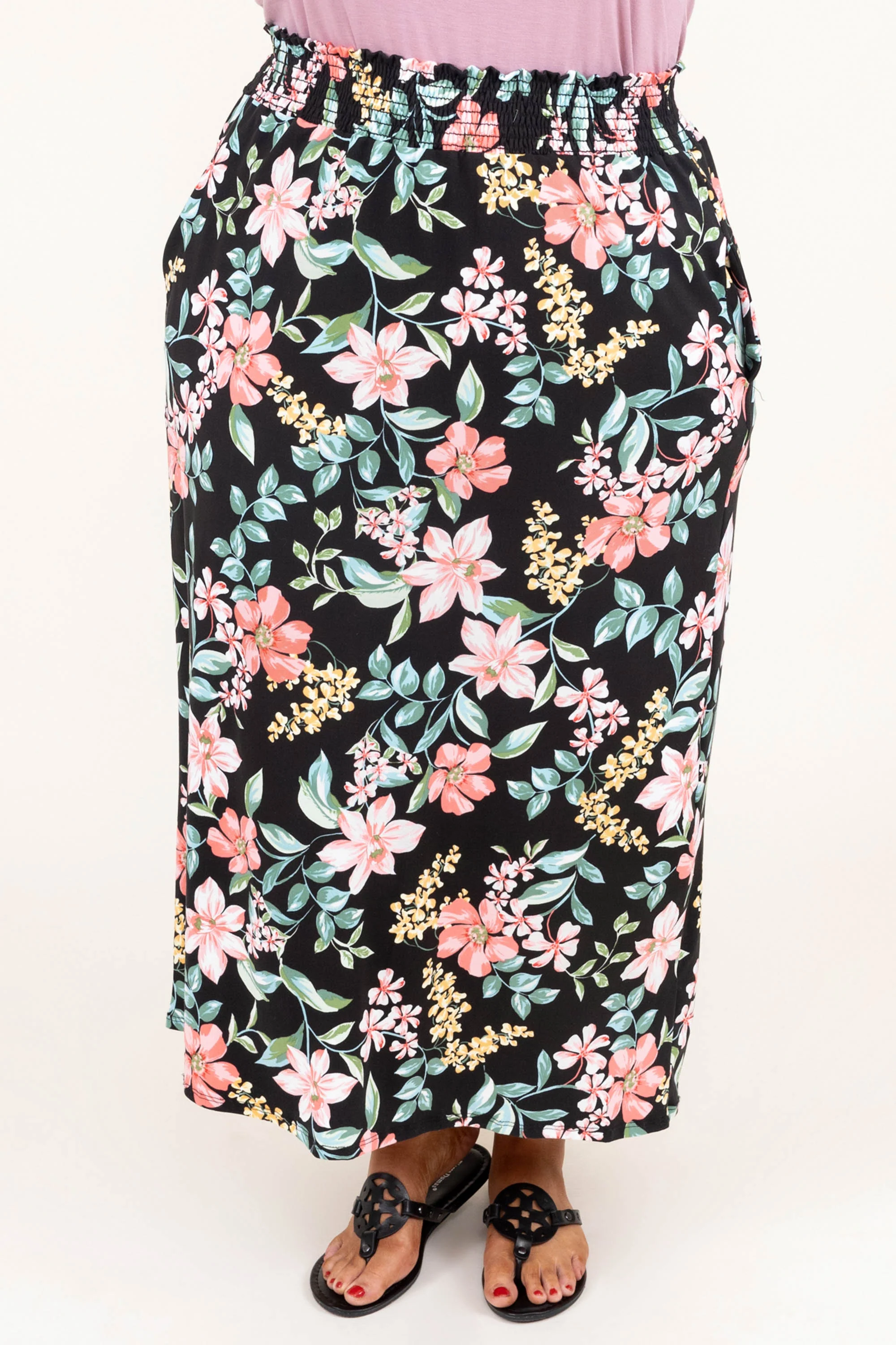 No Drama Here Maxi Skirt, Black - Giverhouse