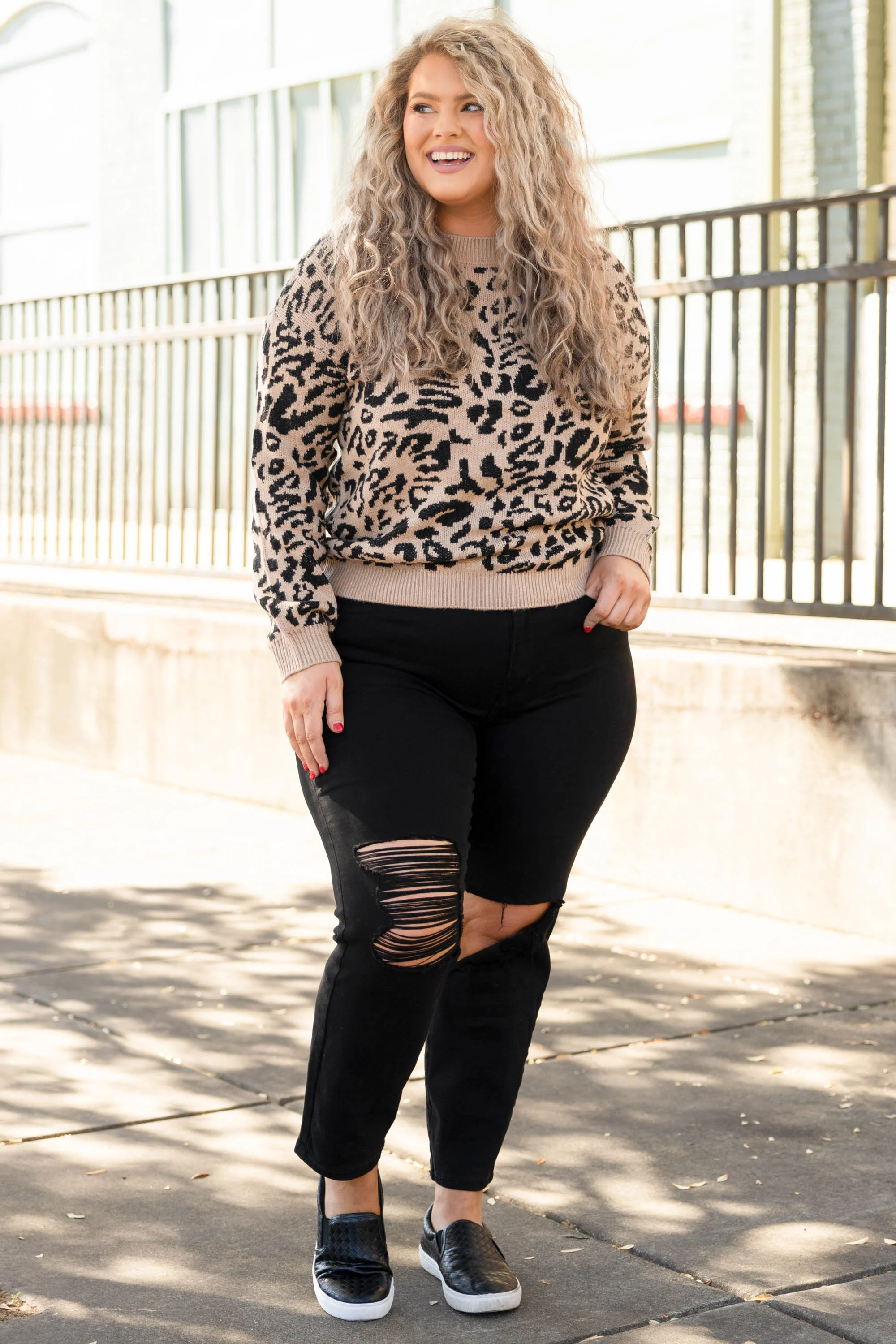 On the Hunt Sweater, Tan - Giverhouse