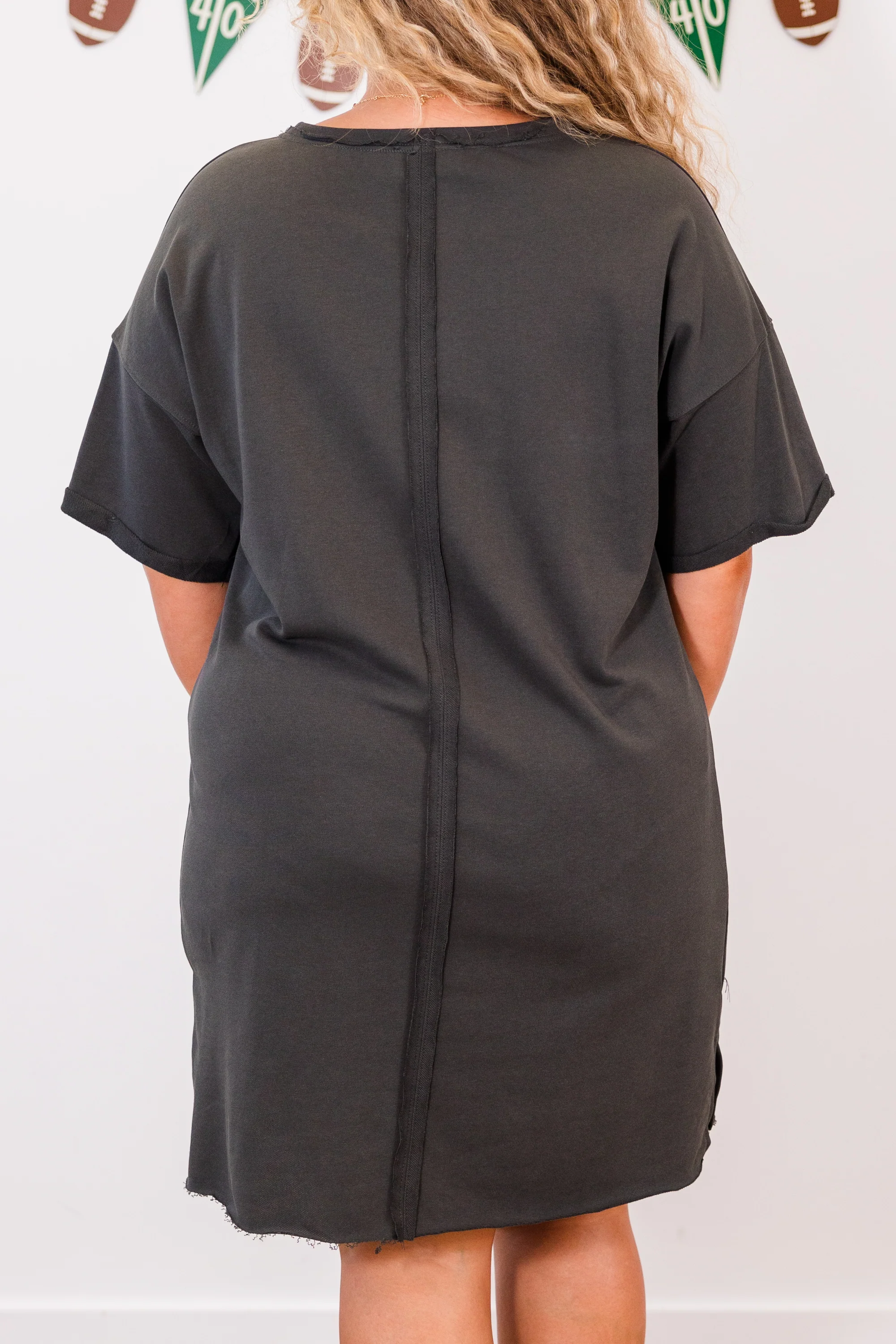 Touchdown Cheers Dress, Charcoal - Giverhouse