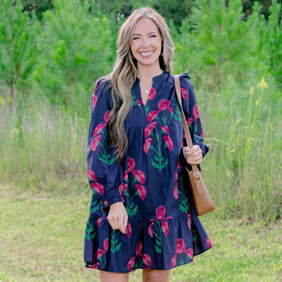 Works For Me Dress, Navy - Giverhouse