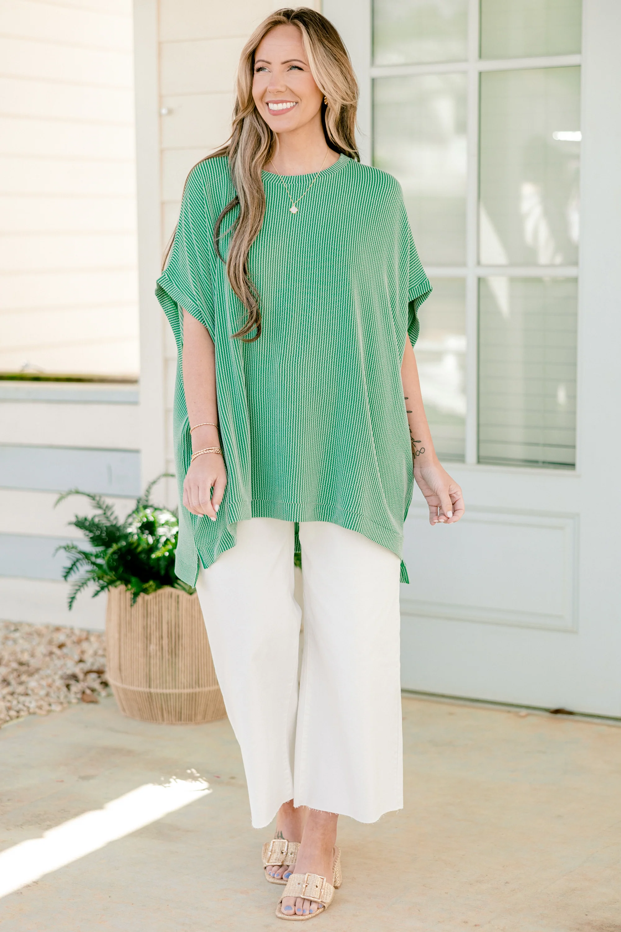 All About Knits Top, Green - Giverhouse